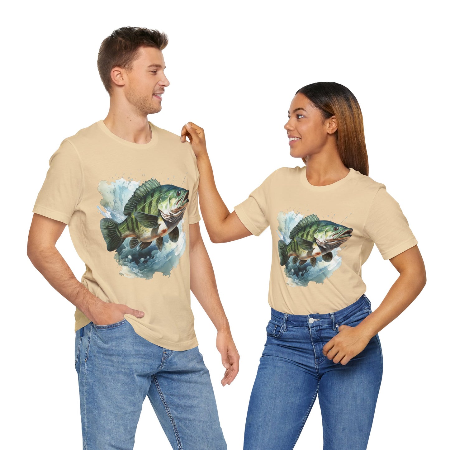 Bass Jumping T-Shirt, Fishing Design, Fish Jumping T-Shirt