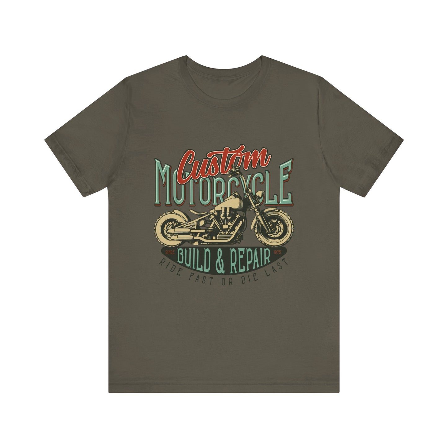 Custom Motorcycle Ride Fast or Die Last T-Shirt, MC, Motorcycle, Bikers T-Shirt