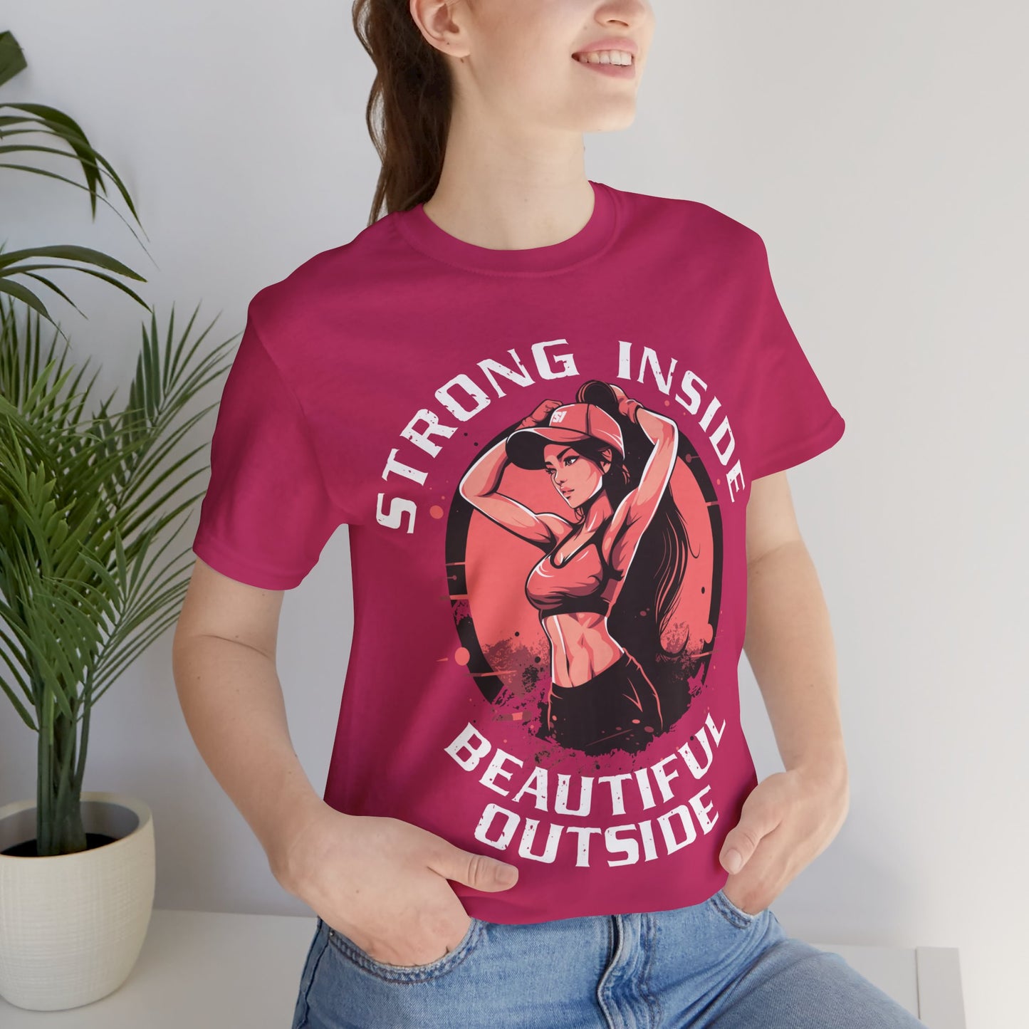 Strong Inside Beautiful Outside T-Shirt, Gym, Fitness T-Shirt