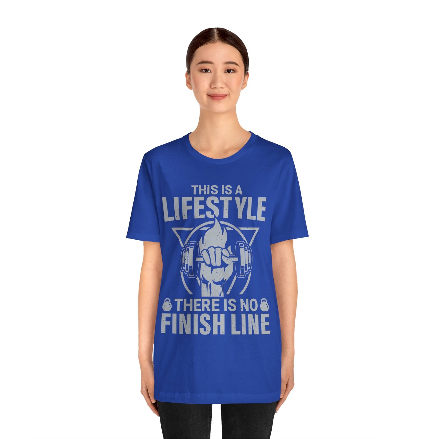 This Is A Lifestyle There Is No Finish Line T-Shirt, Gym Workout Fitness T-Shirt