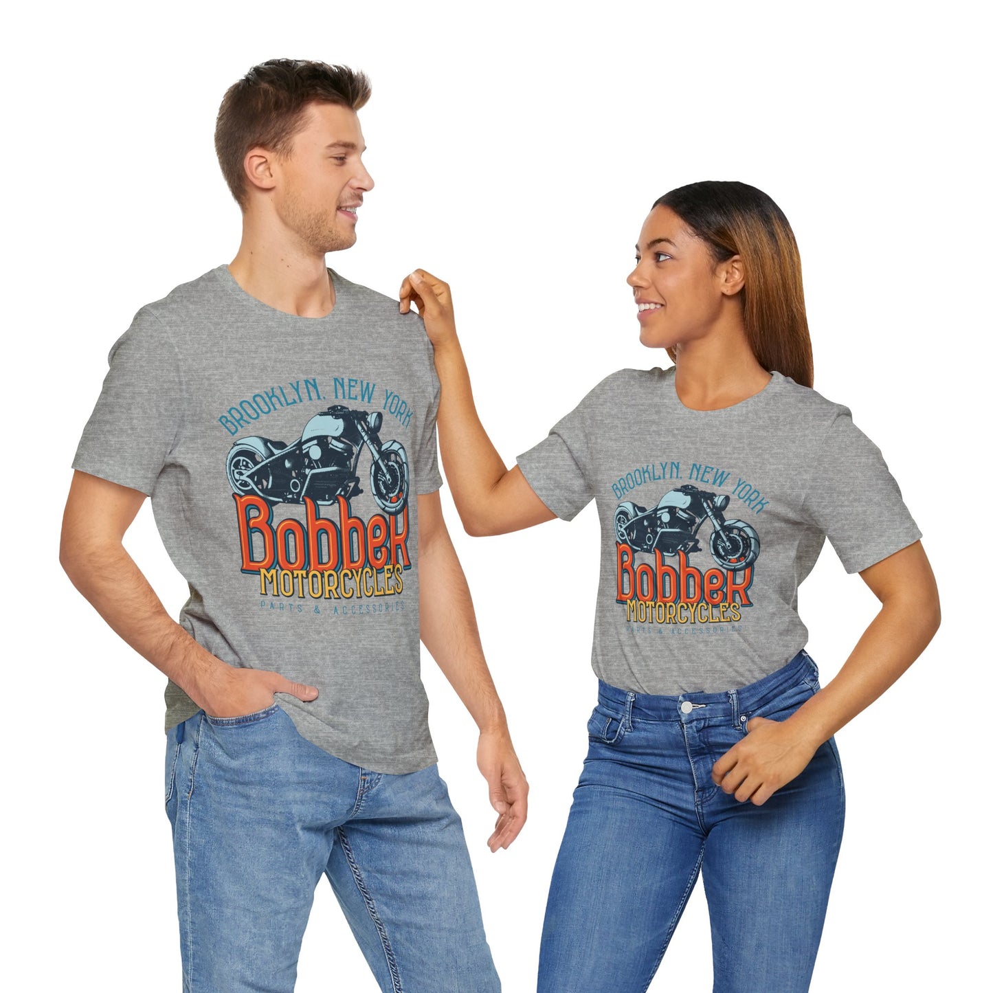 Brooklyn, New York Bobber Motorcycles T-Shirt, Bikers, MC, Chopper