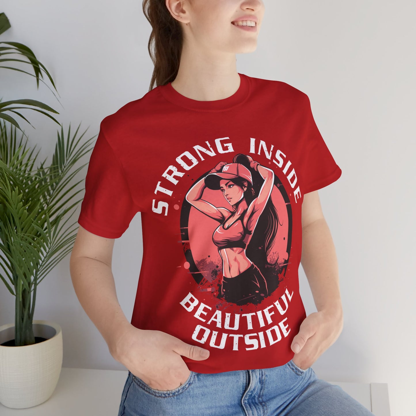 Strong Inside Beautiful Outside T-Shirt, Gym, Fitness T-Shirt