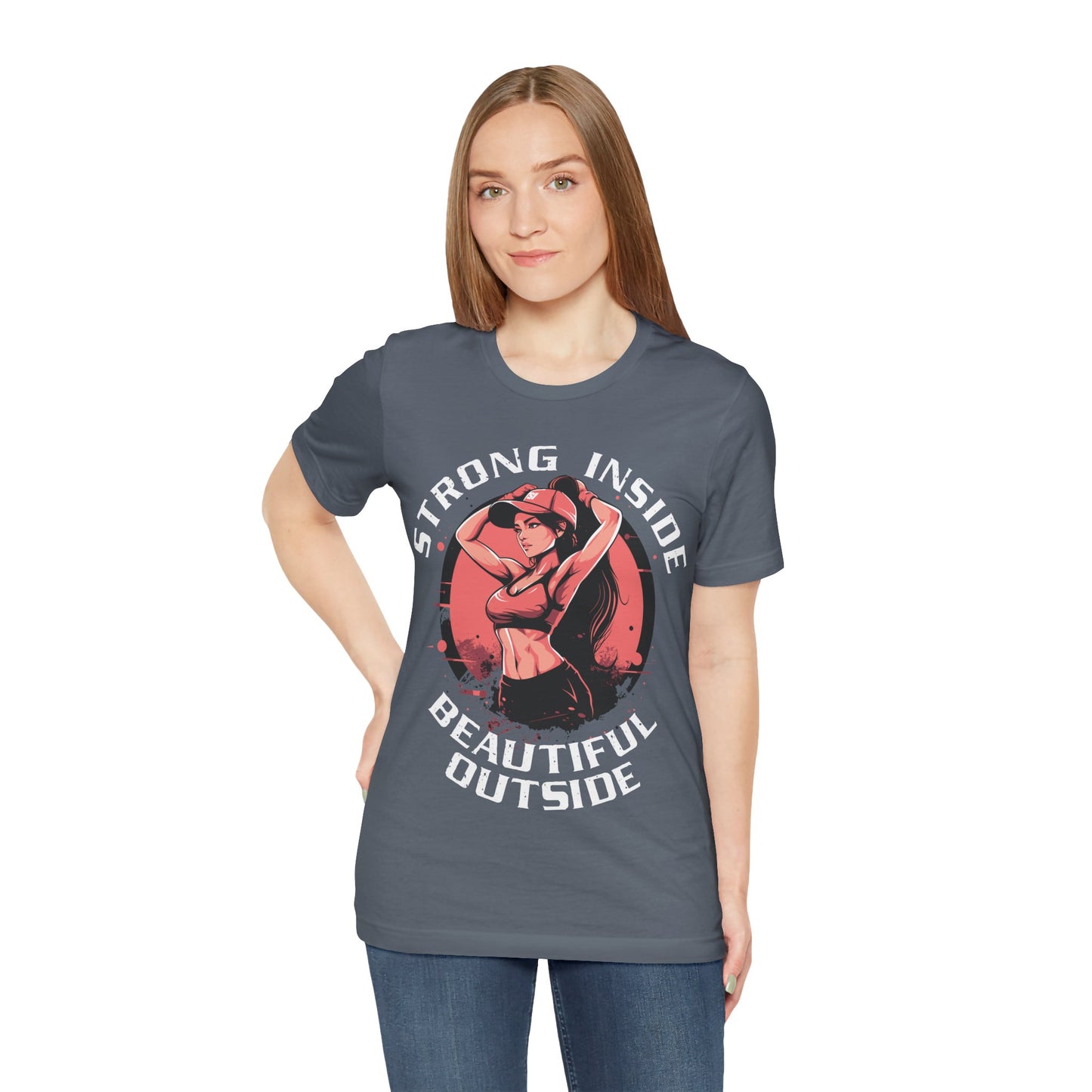 Strong Inside Beautiful Outside T-Shirt, Gym, Fitness T-Shirt