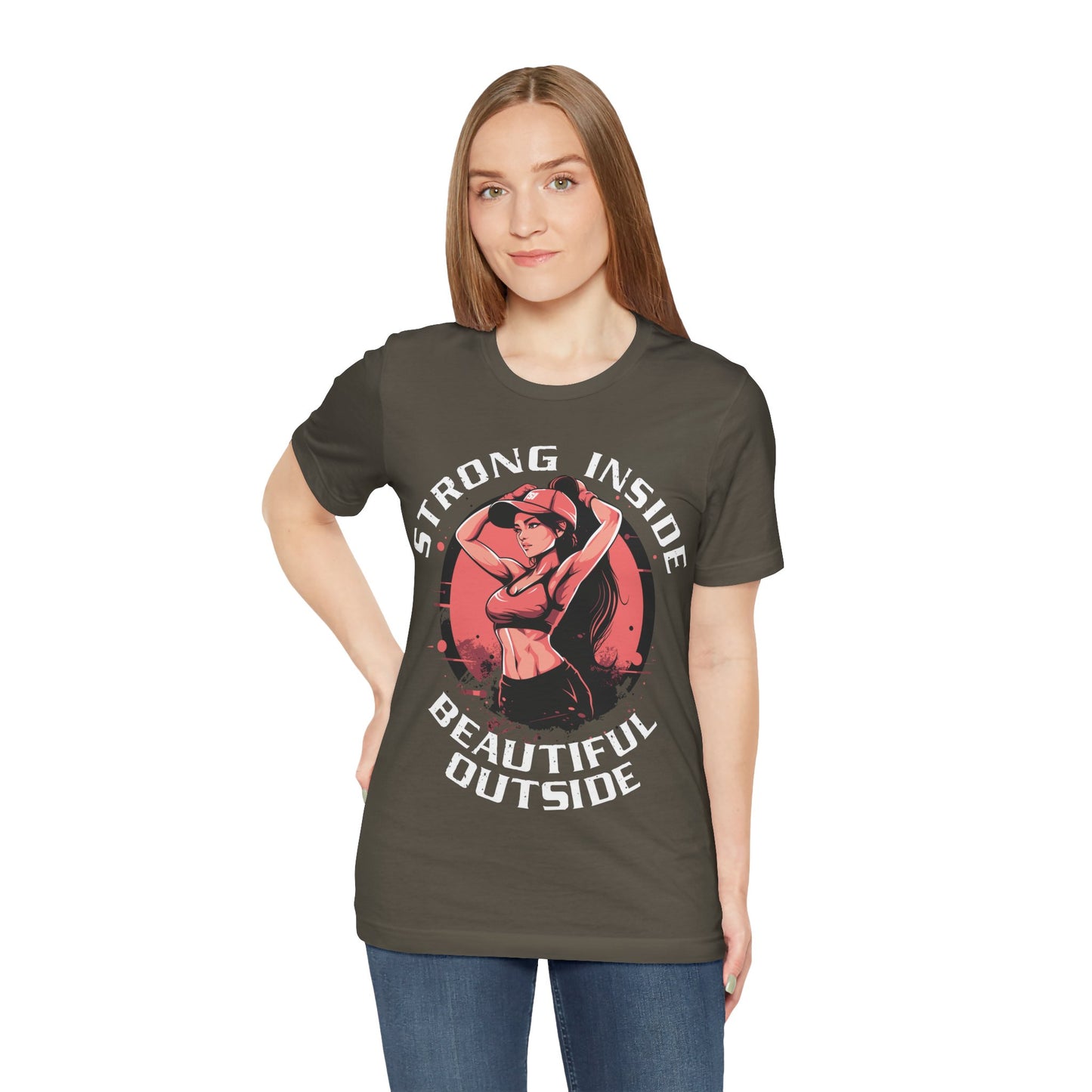 Strong Inside Beautiful Outside T-Shirt, Gym, Fitness T-Shirt