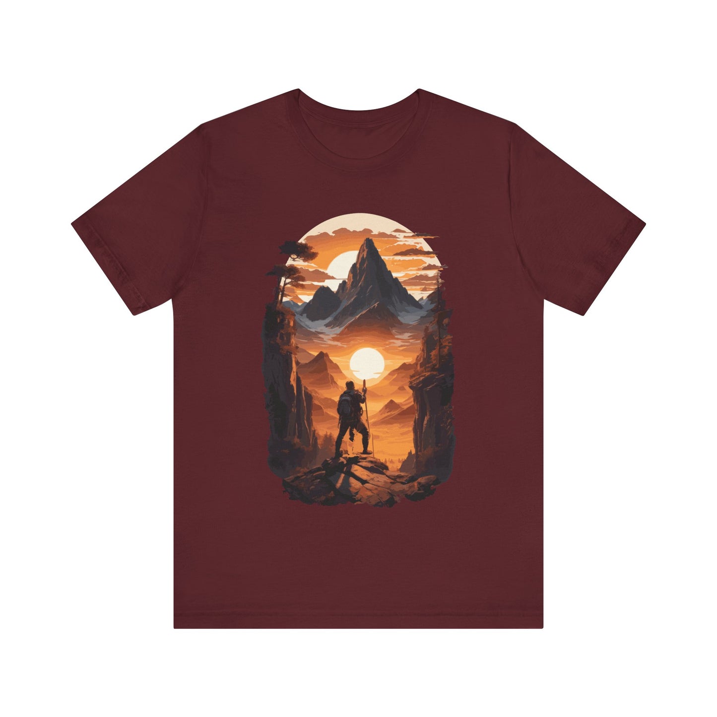 Adventure Hiking T-Shirt, Hiking Design 01, Outdoors, Mountain Hike T-Shirt