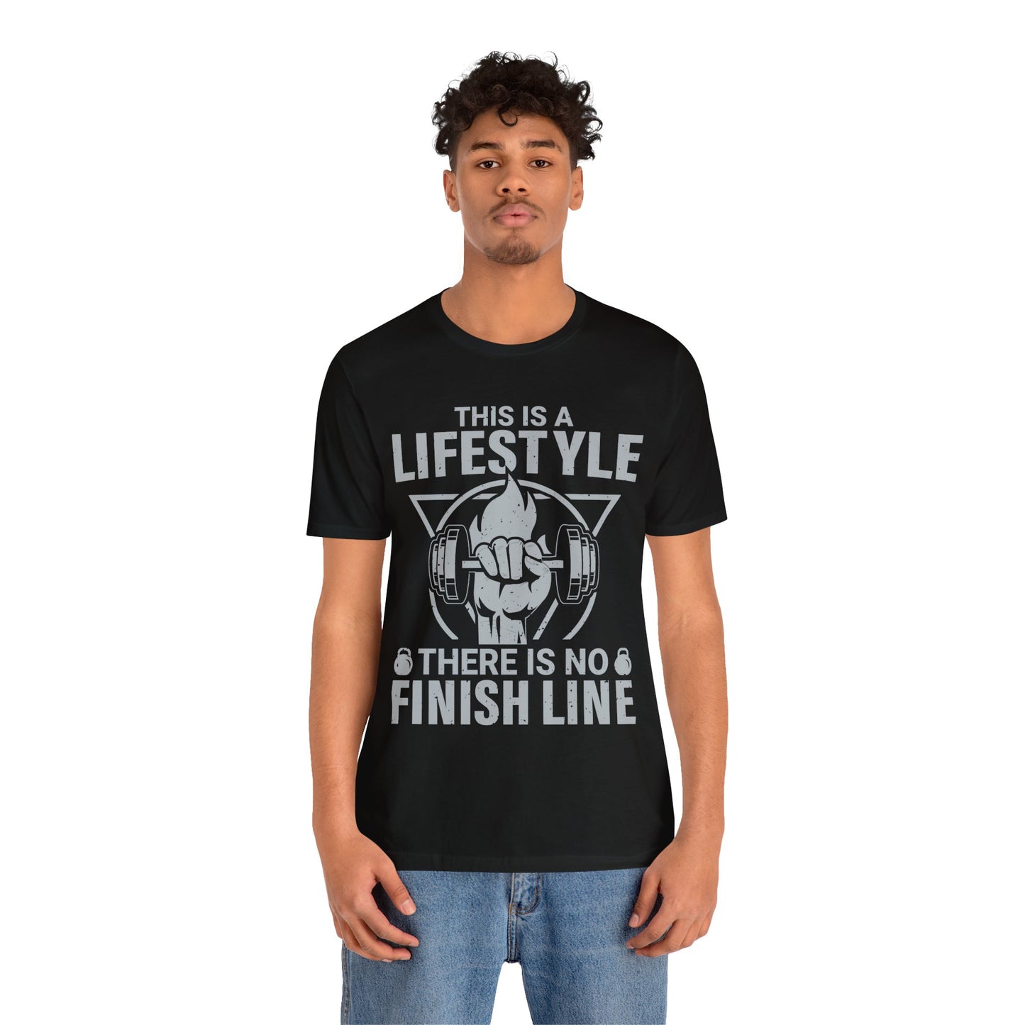 This Is A Lifestyle There Is No Finish Line T-Shirt, Gym Workout Fitness T-Shirt