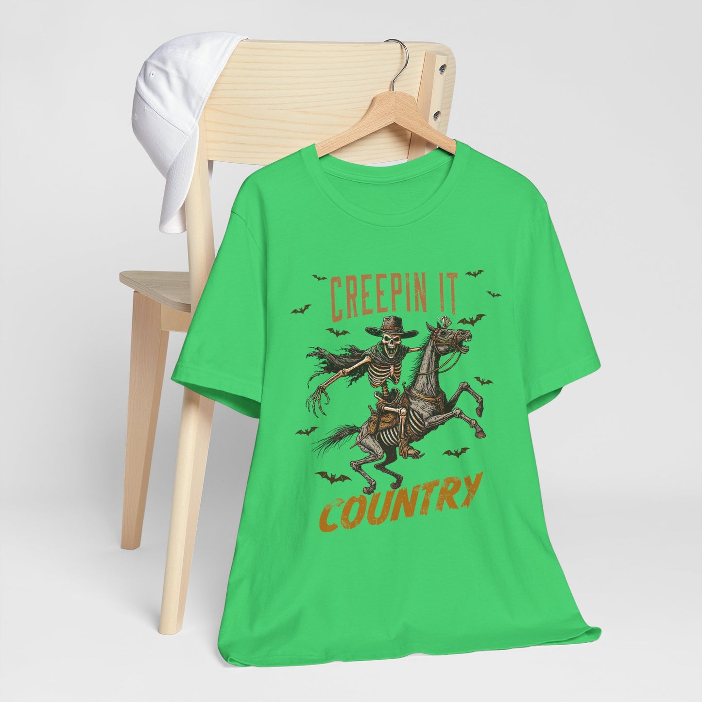 Creepin It Country T-Shirt, Halloween, Scary, Funny, Retro