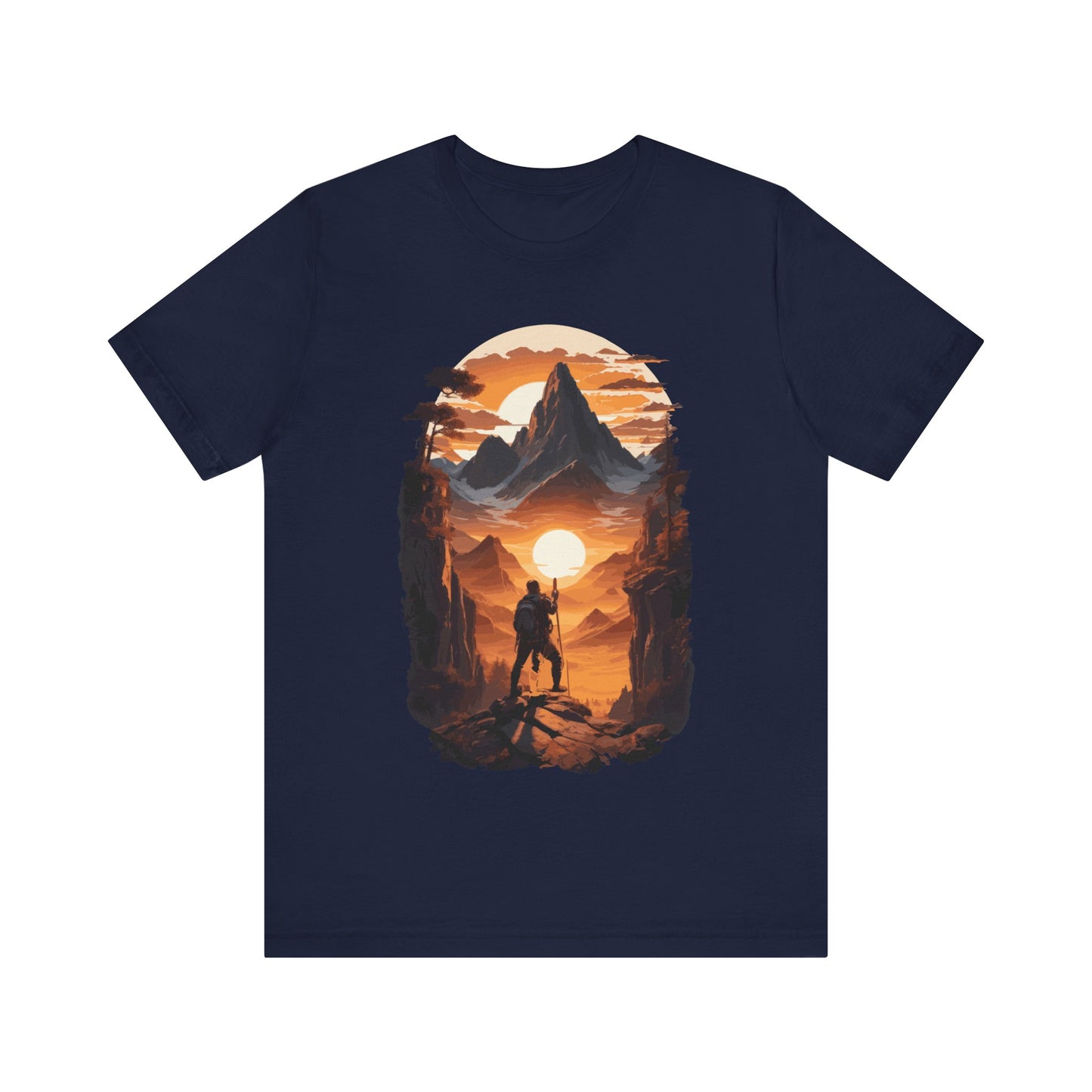 Adventure Hiking T-Shirt, Hiking Design 01, Outdoors, Mountain Hike T-Shirt