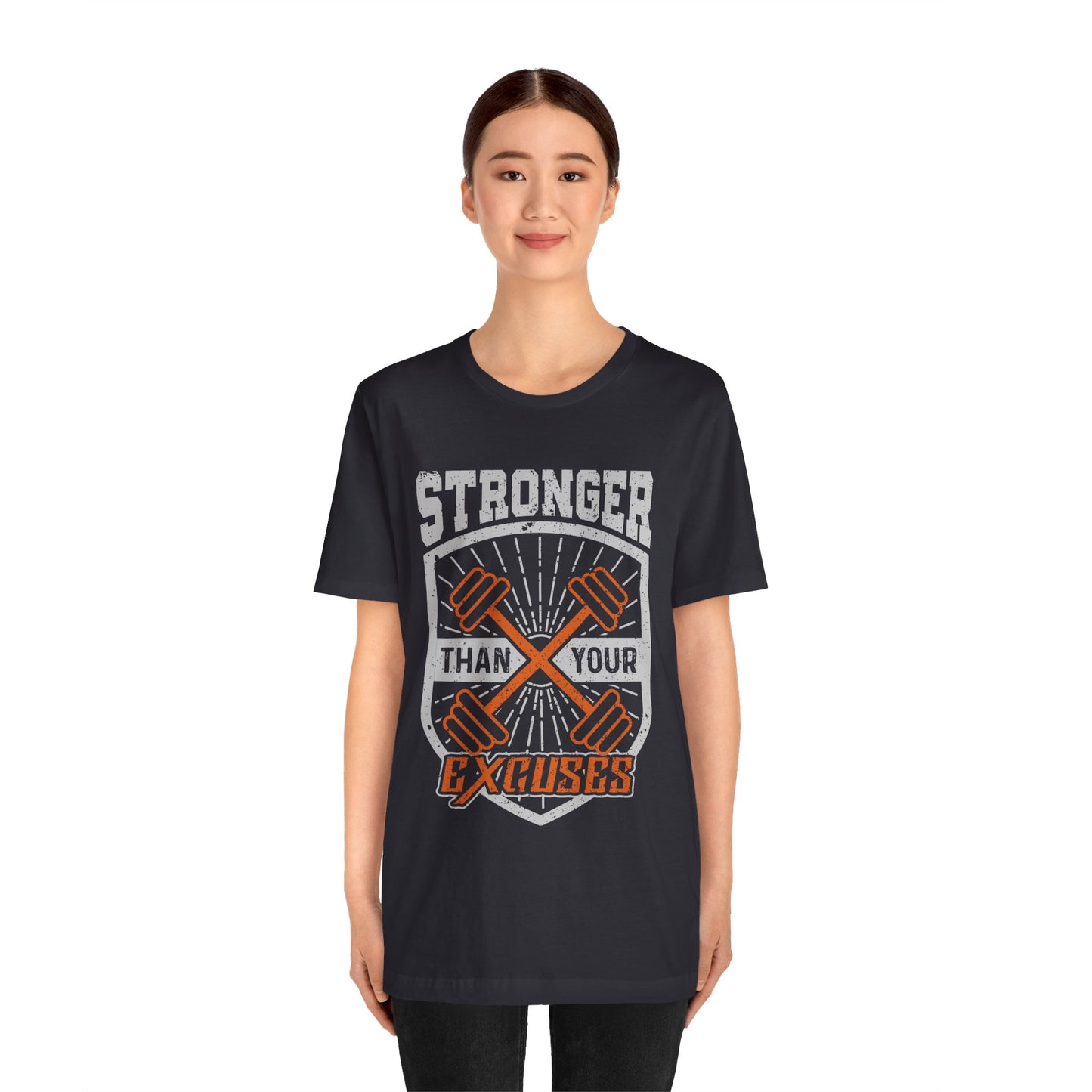 Stronger Than Your Excuses T-Shirt, Gym Workout Fitness T-Shirt