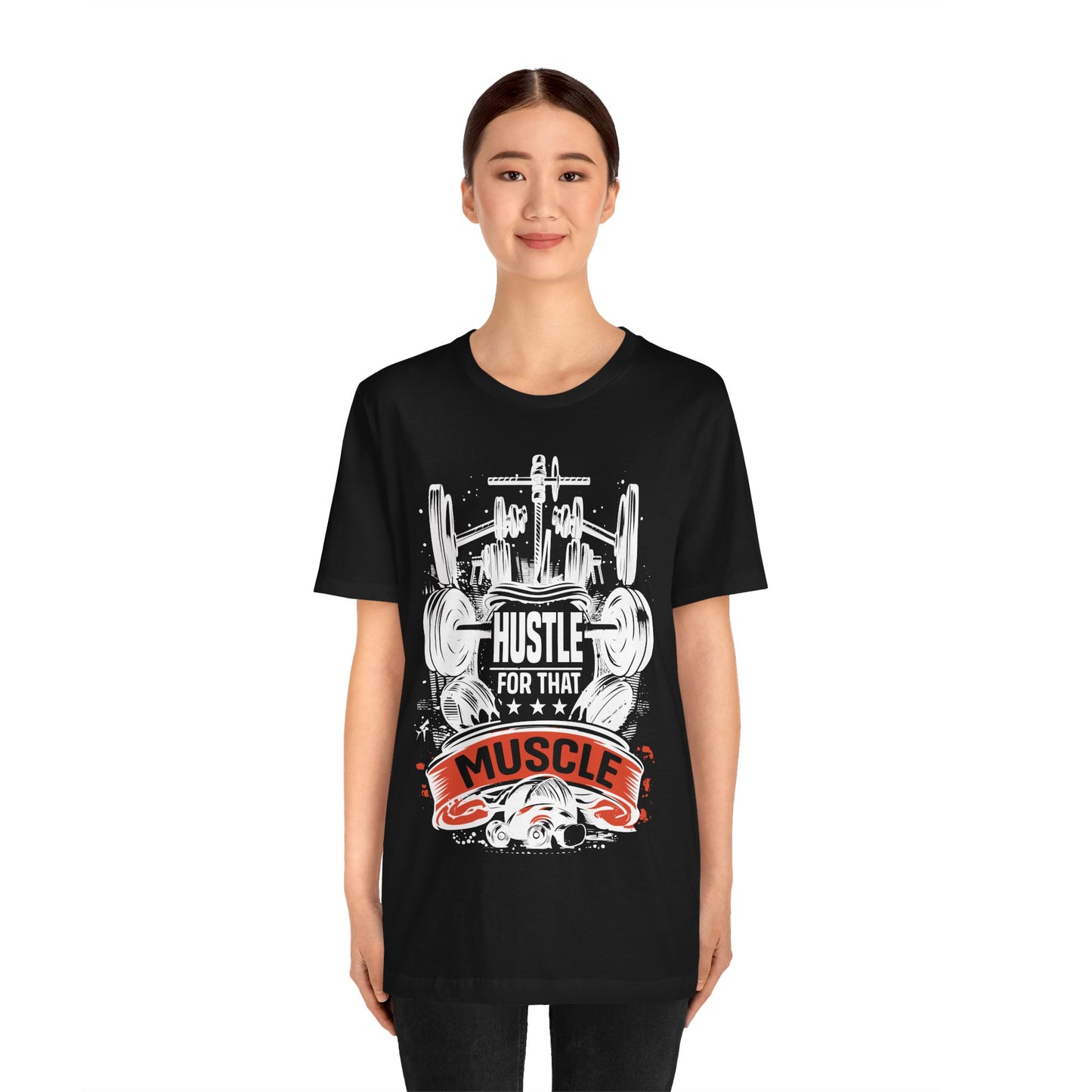 Hustle For That Muscle T-Shirt, Gym Workout Fitness T-Shirt