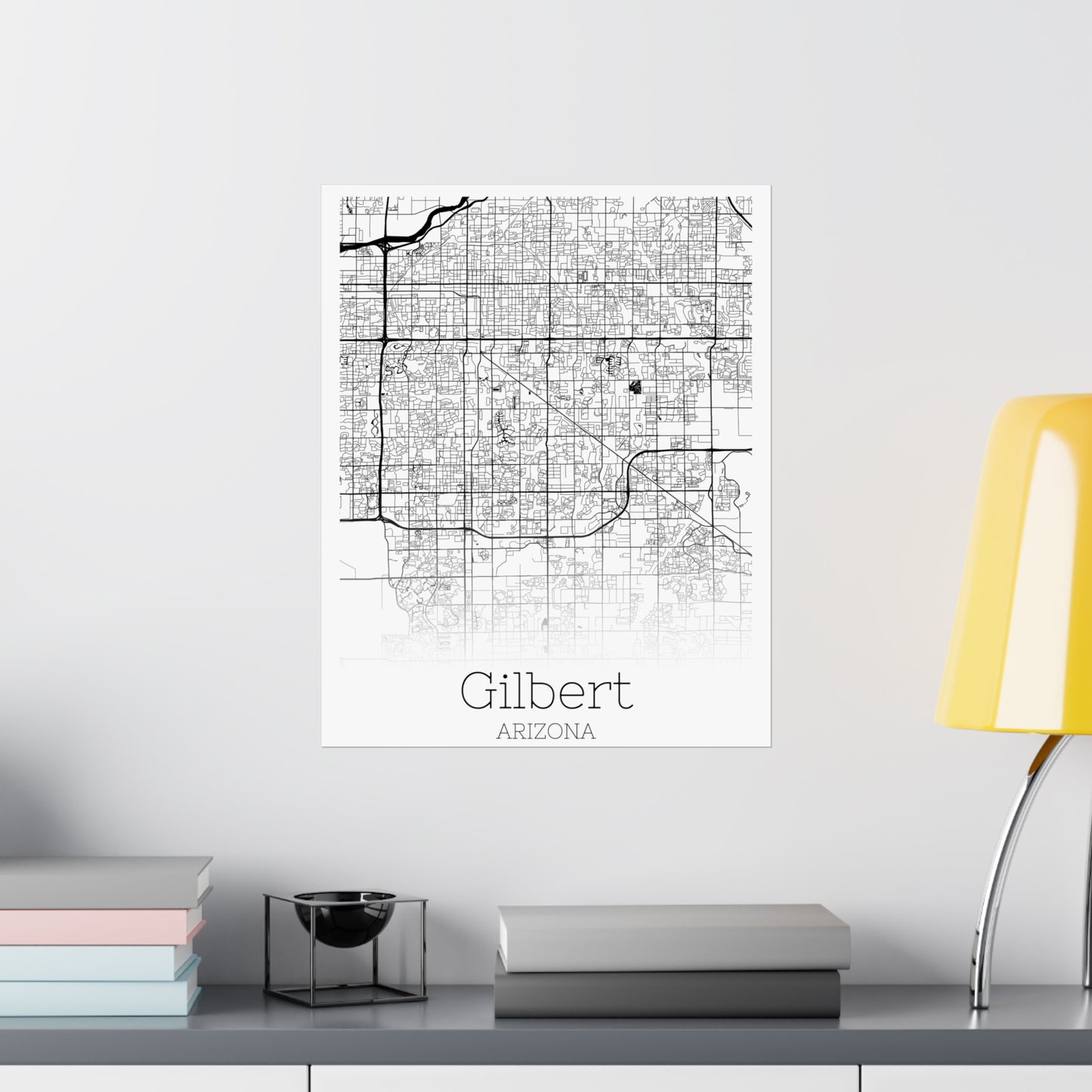 Gilbert Arizona City Map Matte Vertical Posters