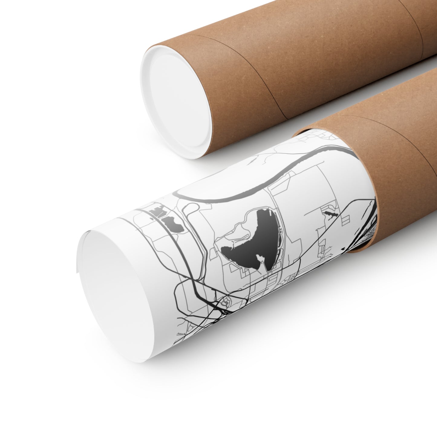 Omaha Nebraska City Map Matte Vertical Posters