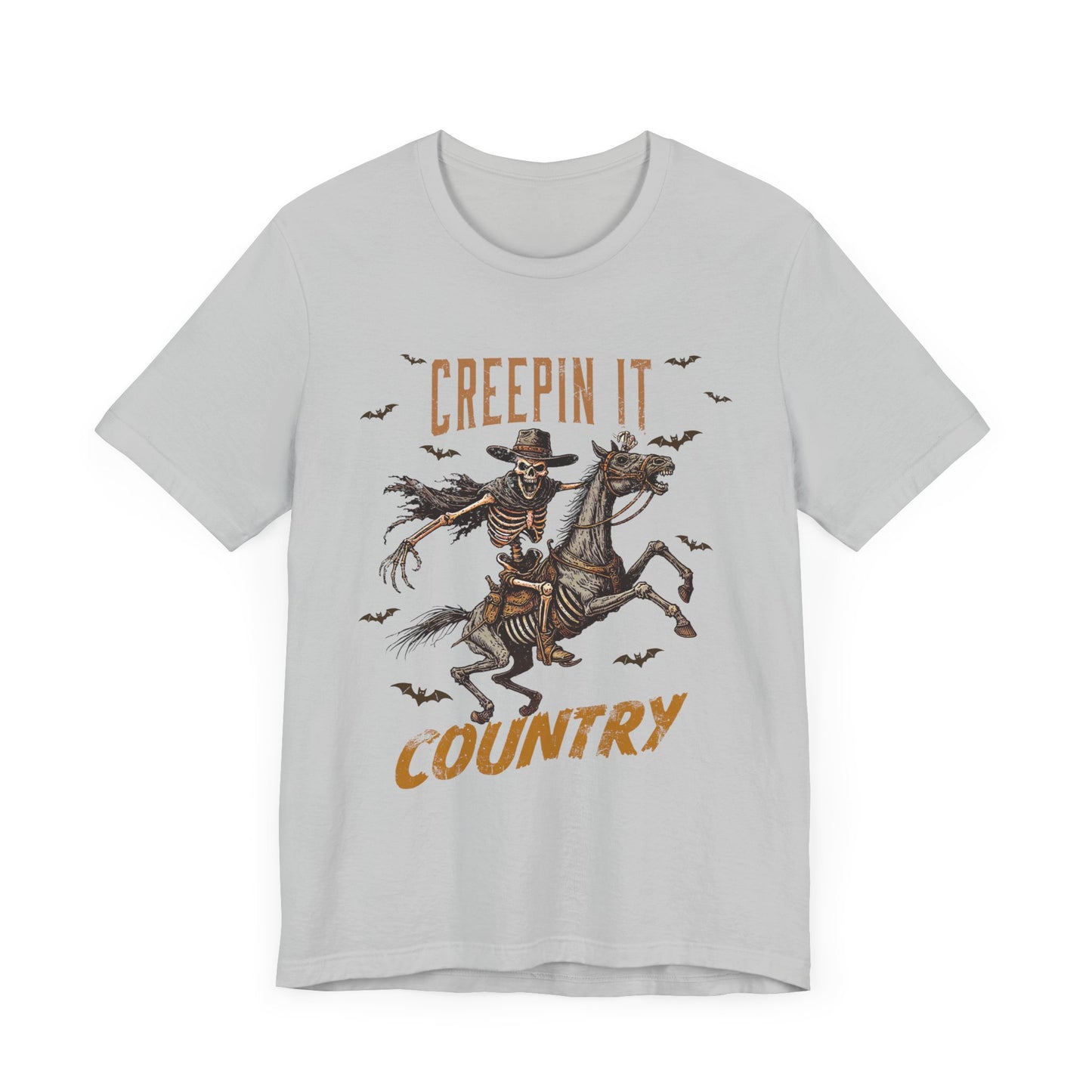 Creepin It Country T-Shirt, Halloween, Scary, Funny, Retro