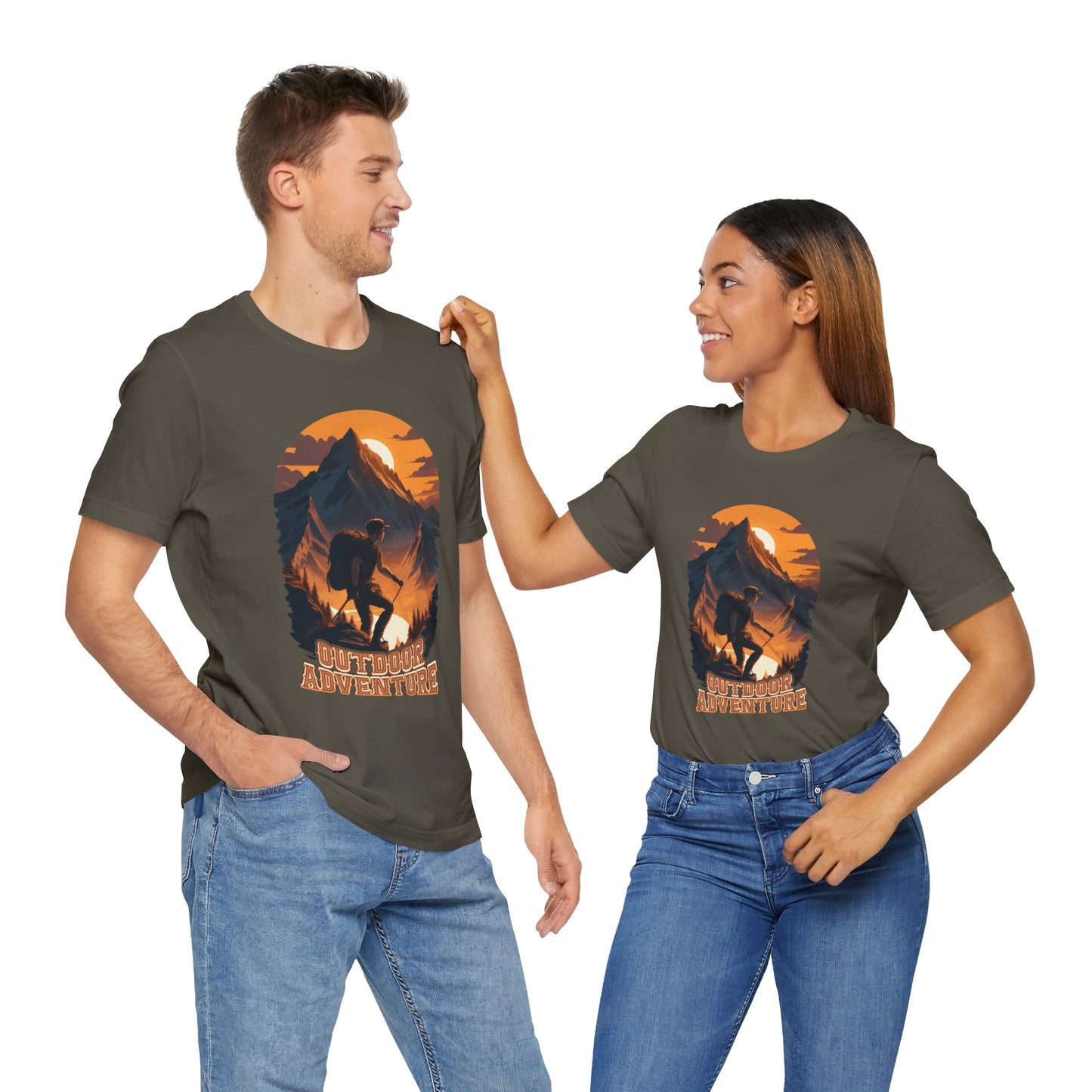 Outdoor Adventure T-Shirt, Adventure Hiking T-Shirt, Hiking Design 01, Outdoors, Mountain Hike T-Shirt, II