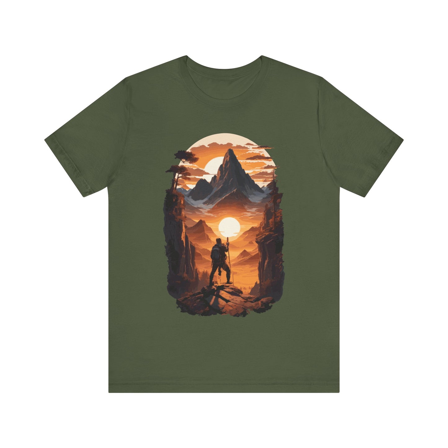 Adventure Hiking T-Shirt, Hiking Design 01, Outdoors, Mountain Hike T-Shirt
