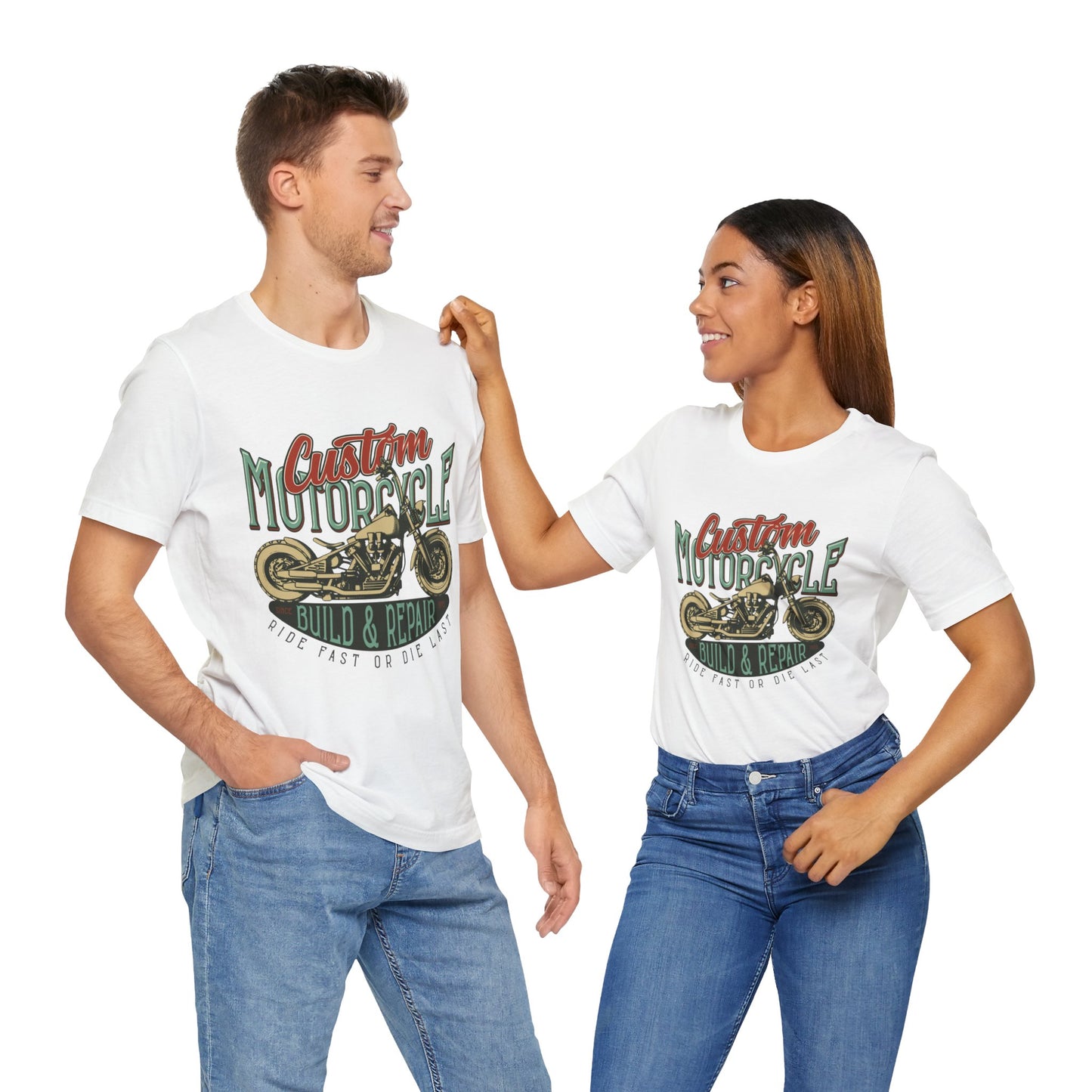 Custom Motorcycle Ride Fast or Die Last T-Shirt, MC, Motorcycle, Bikers T-Shirt