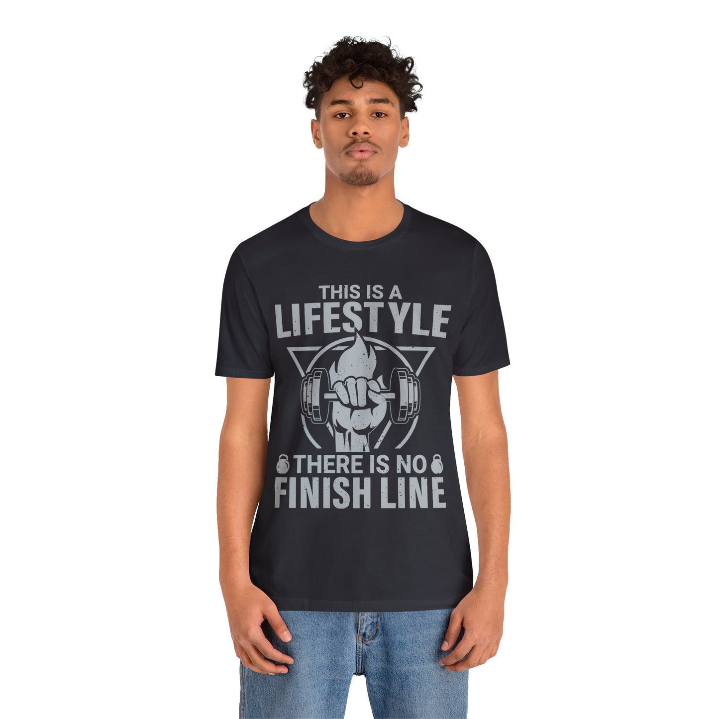 This Is A Lifestyle There Is No Finish Line T-Shirt, Gym Workout Fitness T-Shirt