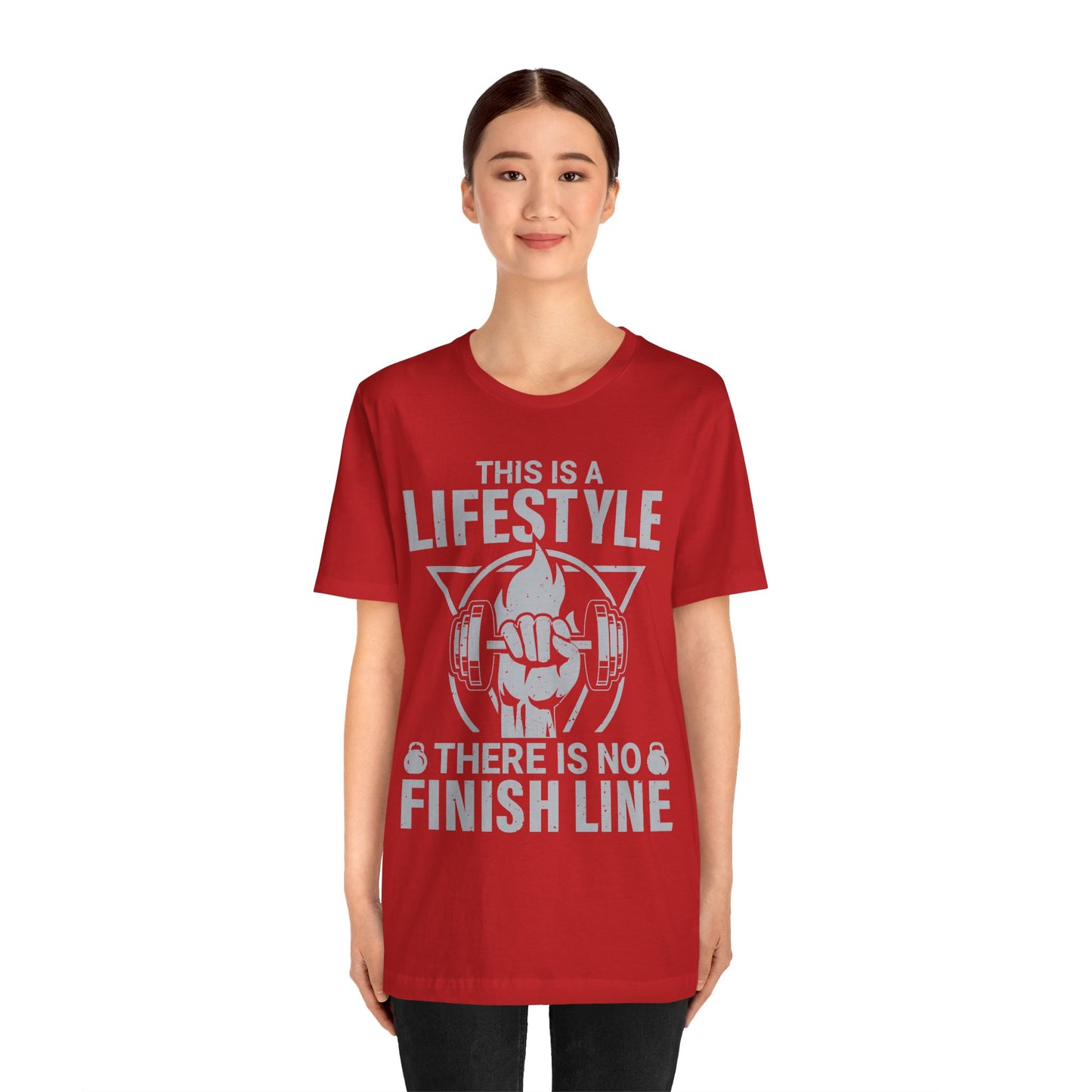 This Is A Lifestyle There Is No Finish Line T-Shirt, Gym Workout Fitness T-Shirt