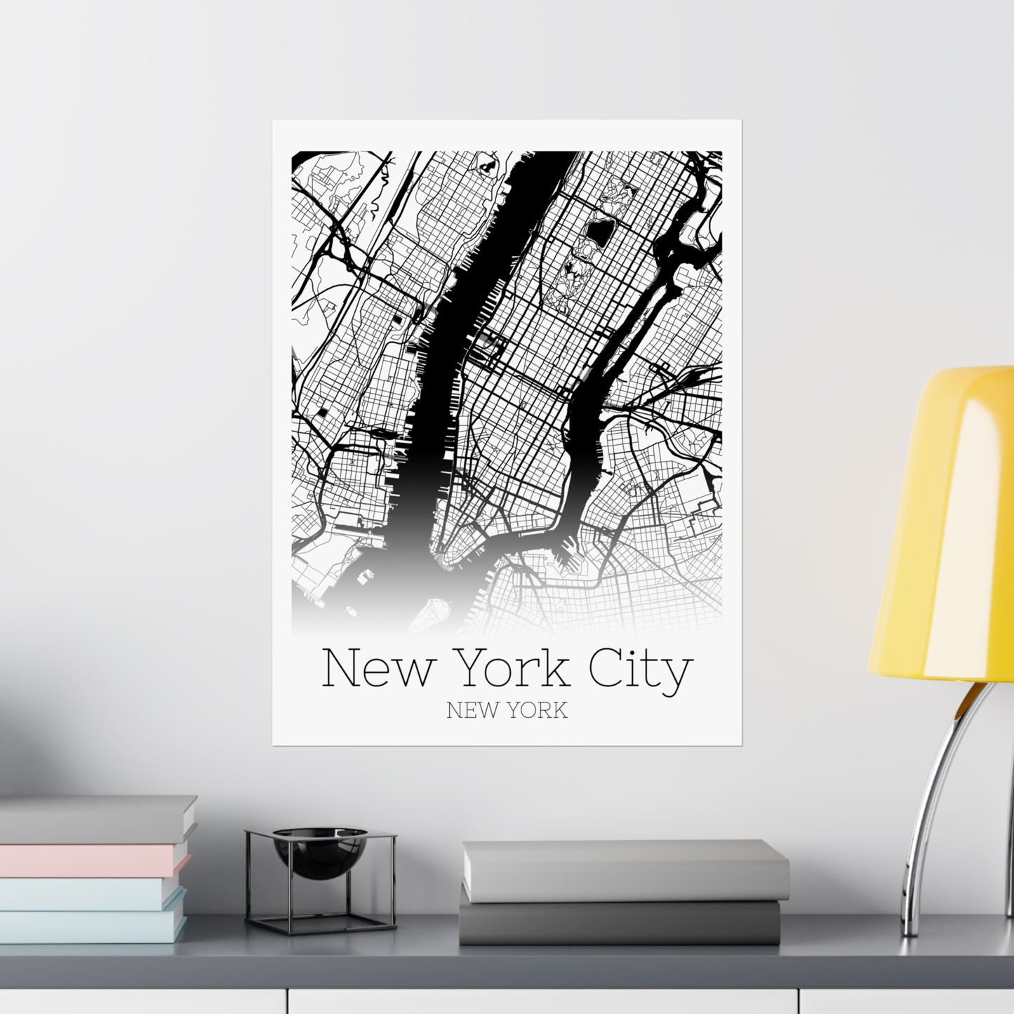 New York City New York City Map Matte Vertical Posters