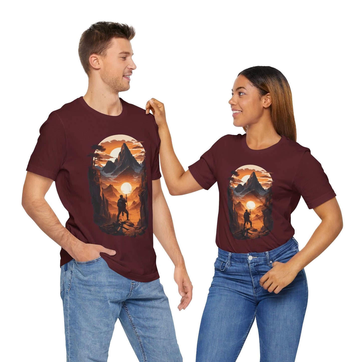 Adventure Hiking T-Shirt, Hiking Design 01, Outdoors, Mountain Hike T-Shirt