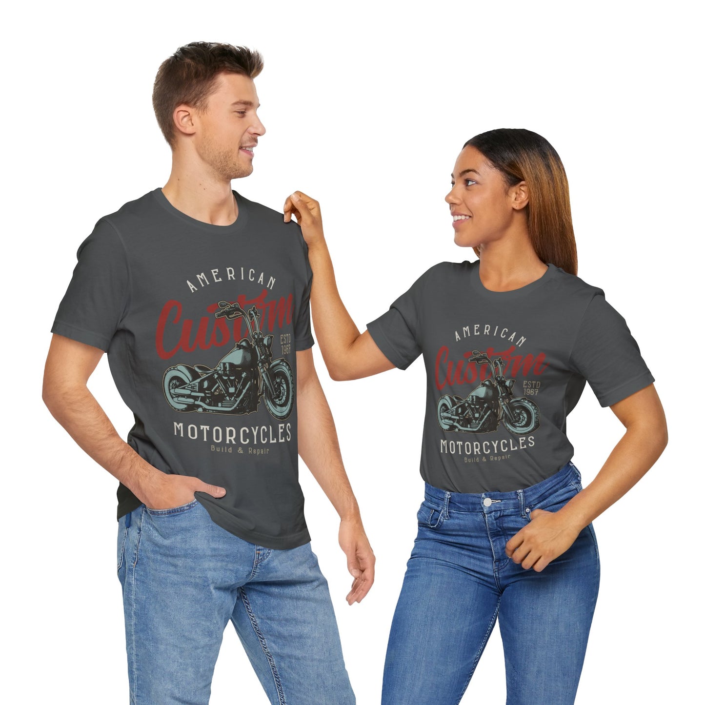 American Custom Motorcycles, Build and Repair T-Shirt, Motorcycle, MC T-Shirt