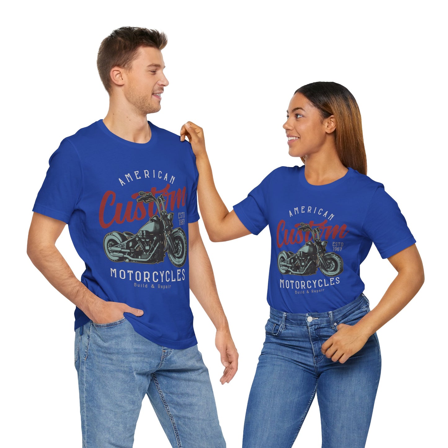 American Custom Motorcycles, Build and Repair T-Shirt, Motorcycle, MC T-Shirt