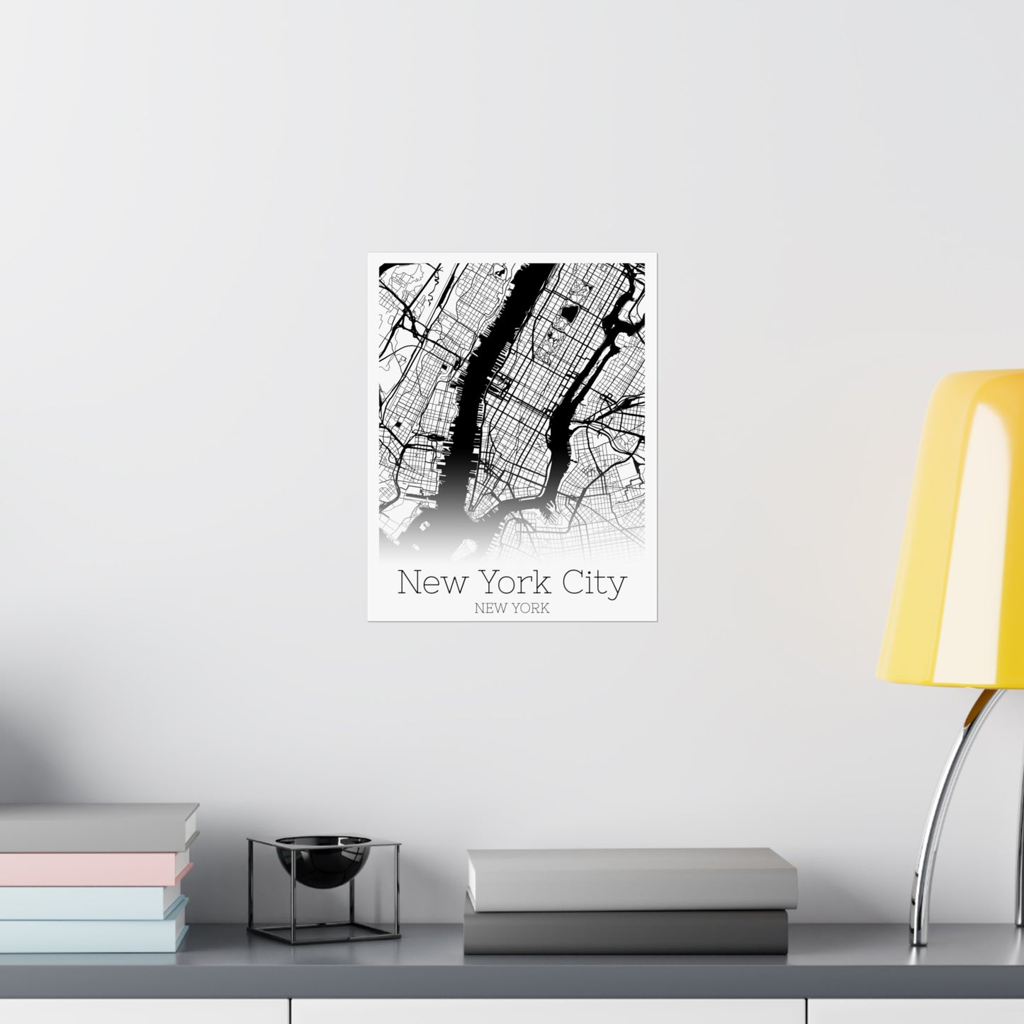 New York City New York City Map Matte Vertical Posters