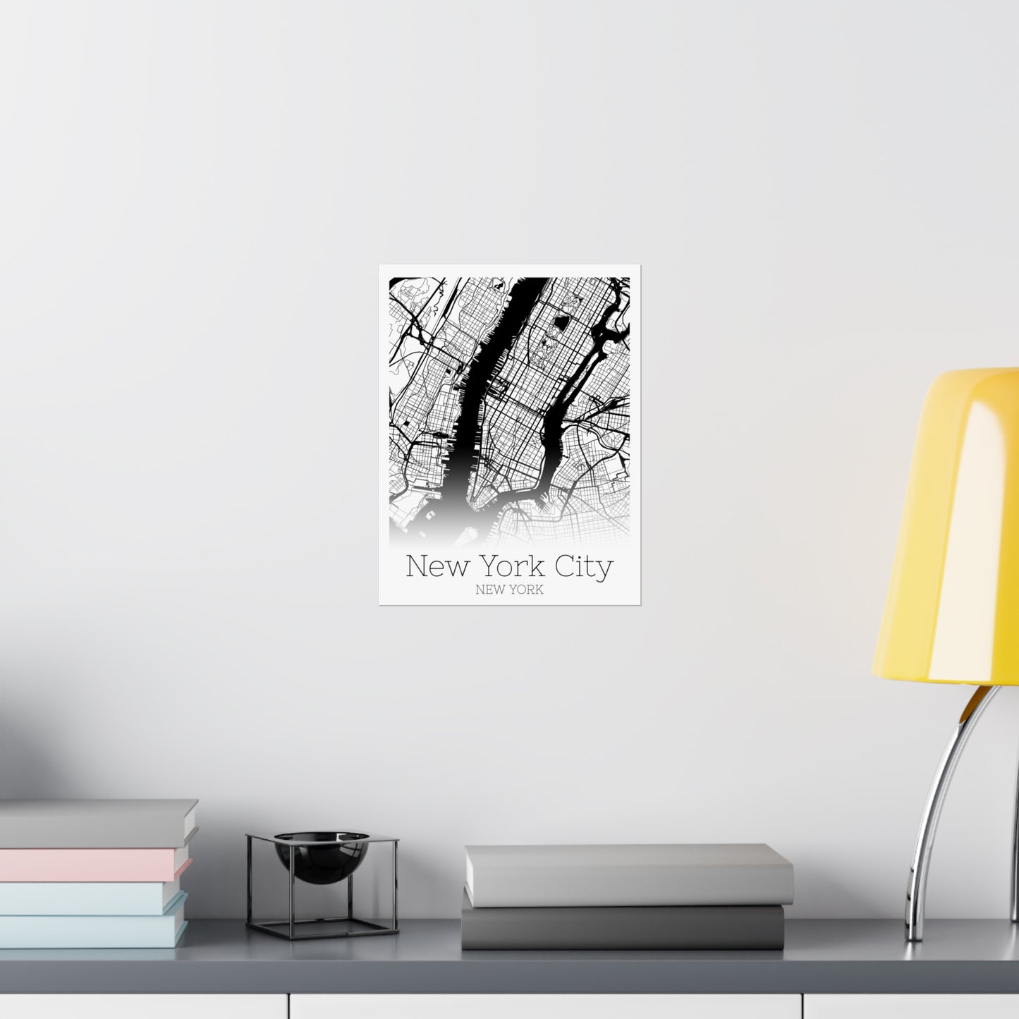 New York City New York City Map Matte Vertical Posters