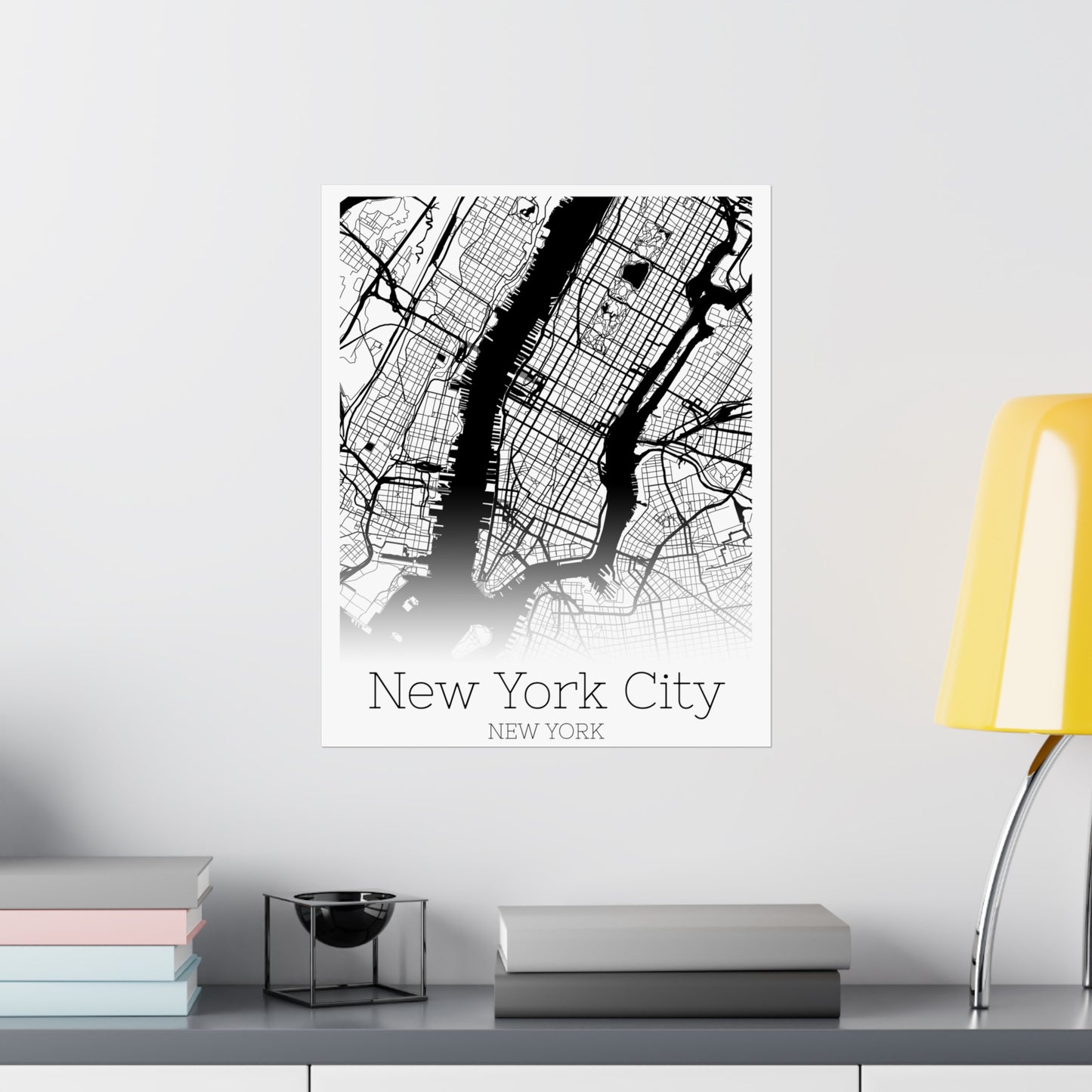 New York City New York City Map Matte Vertical Posters