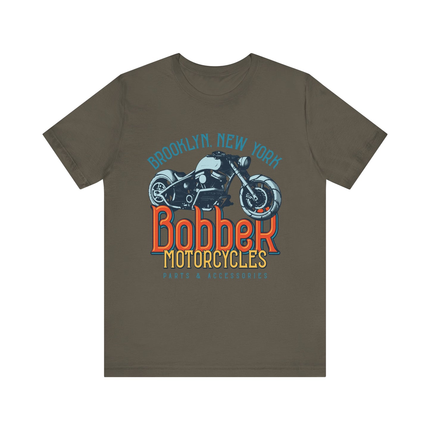 Brooklyn, New York Bobber Motorcycles T-Shirt, Bikers, MC, Chopper