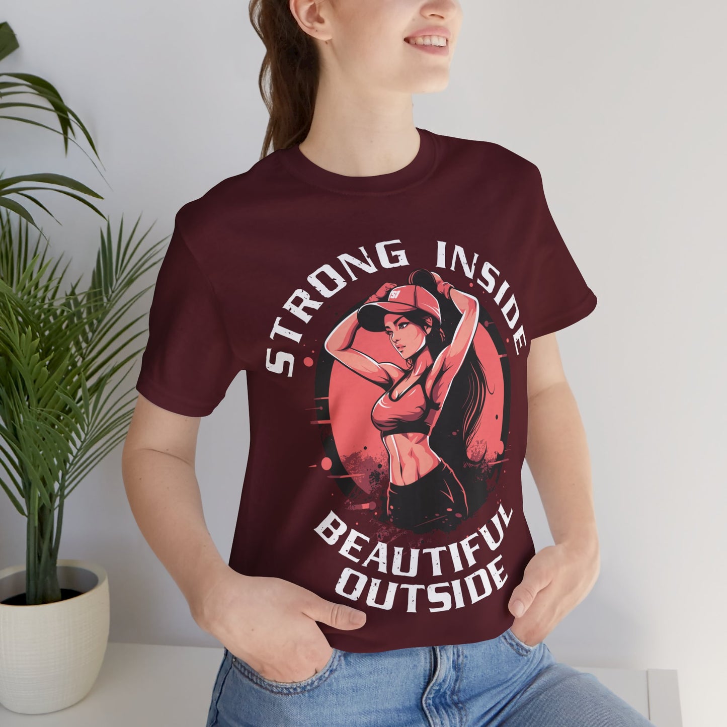 Strong Inside Beautiful Outside T-Shirt, Gym, Fitness T-Shirt