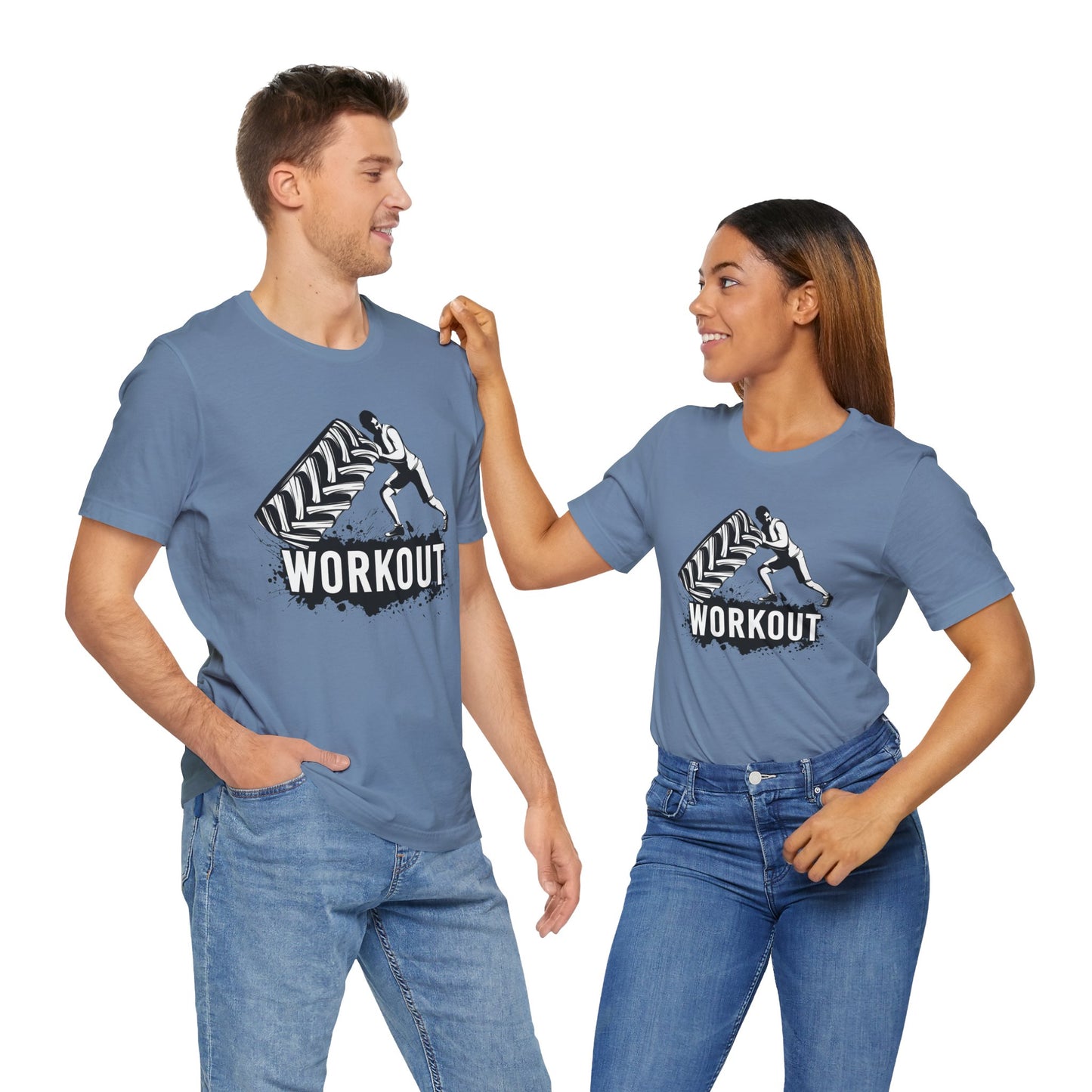 Workout Tire Turn T-Shirt, Gym, Fitness T-Shirt, II