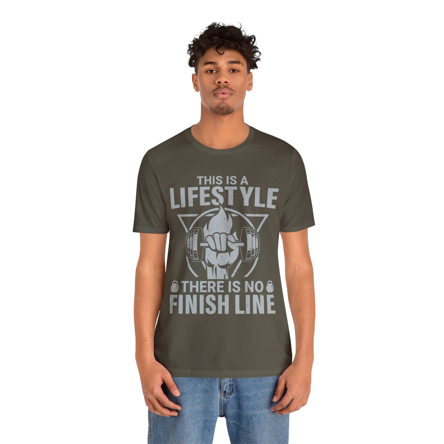 This Is A Lifestyle There Is No Finish Line T-Shirt, Gym Workout Fitness T-Shirt