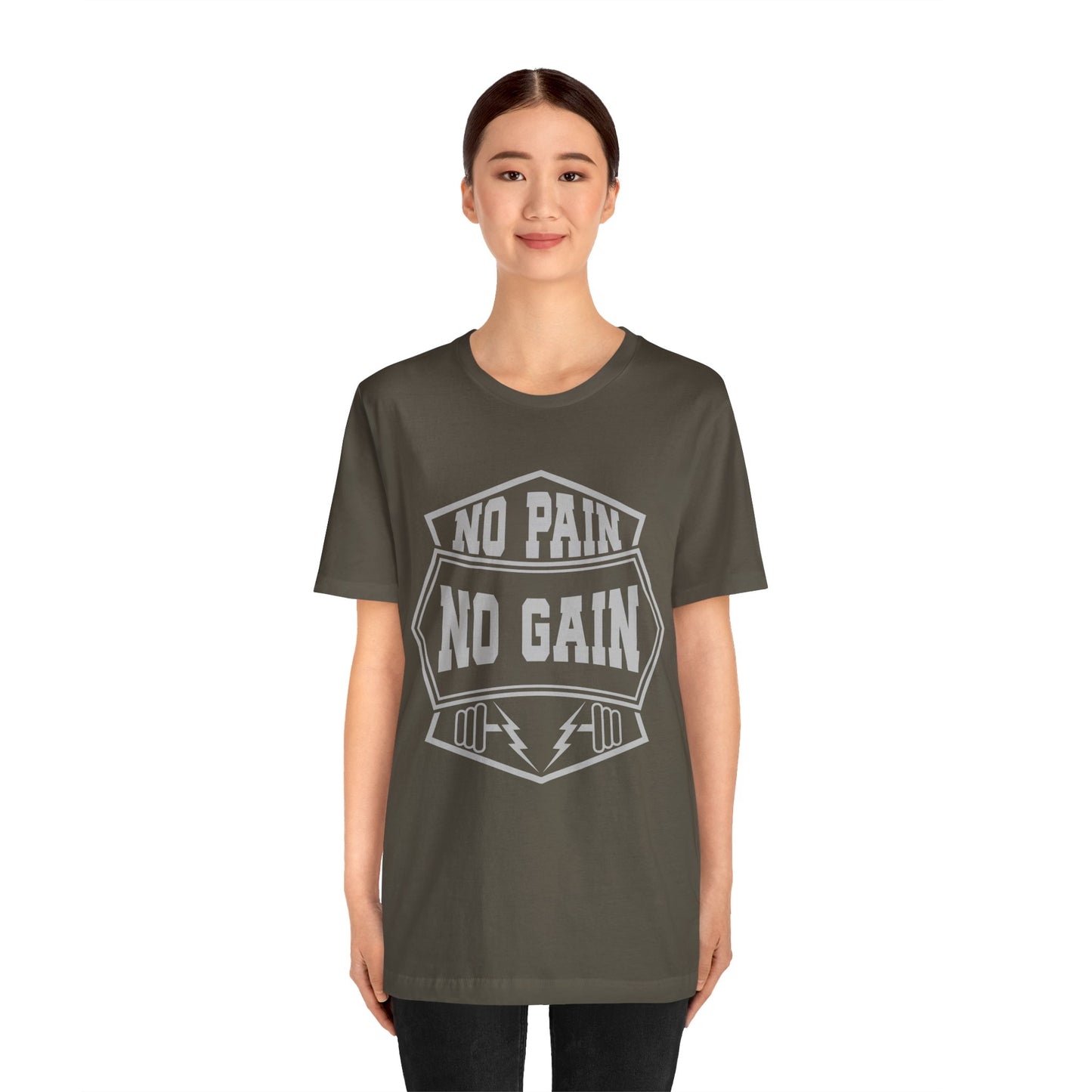 No Pain No Gain T-Shirt, Gym Workout Fitness T-Shirt