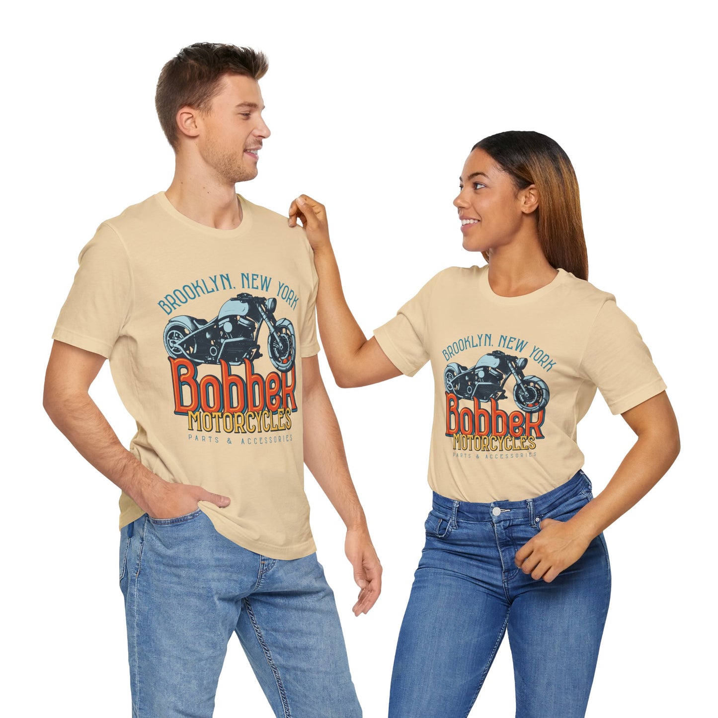 Brooklyn, New York Bobber Motorcycles T-Shirt, Bikers, MC, Chopper