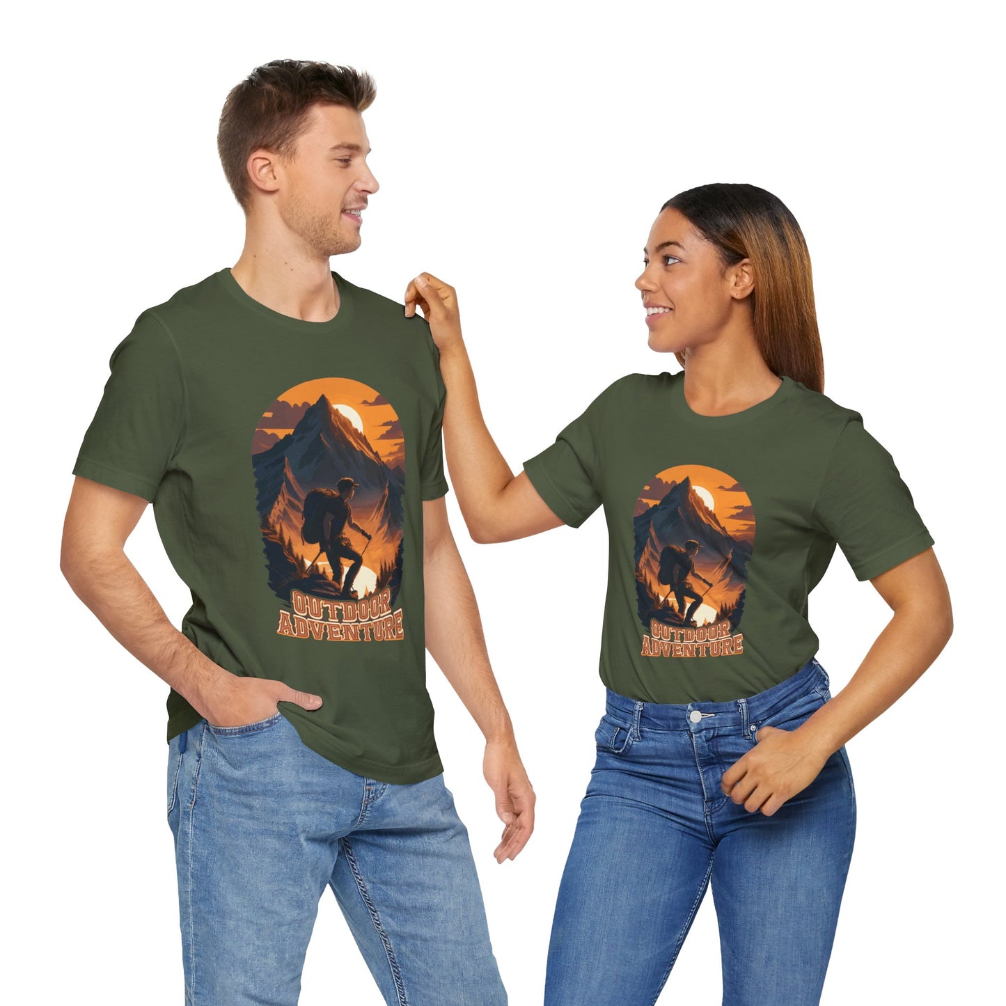 Outdoor Adventure T-Shirt, Adventure Hiking T-Shirt, Hiking Design 01, Outdoors, Mountain Hike T-Shirt, II