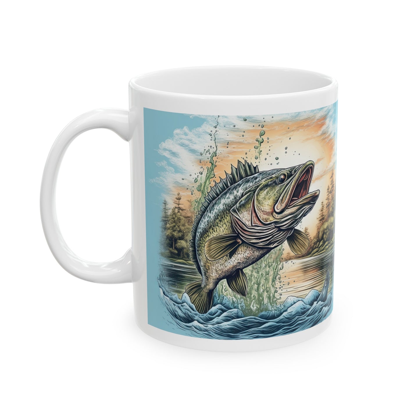 Fishing Ceramic Mug, (11oz)