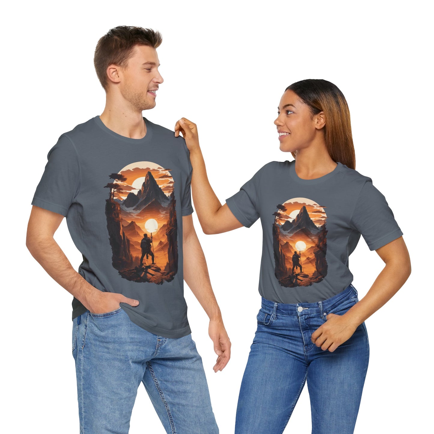 Adventure Hiking T-Shirt, Hiking Design 01, Outdoors, Mountain Hike T-Shirt