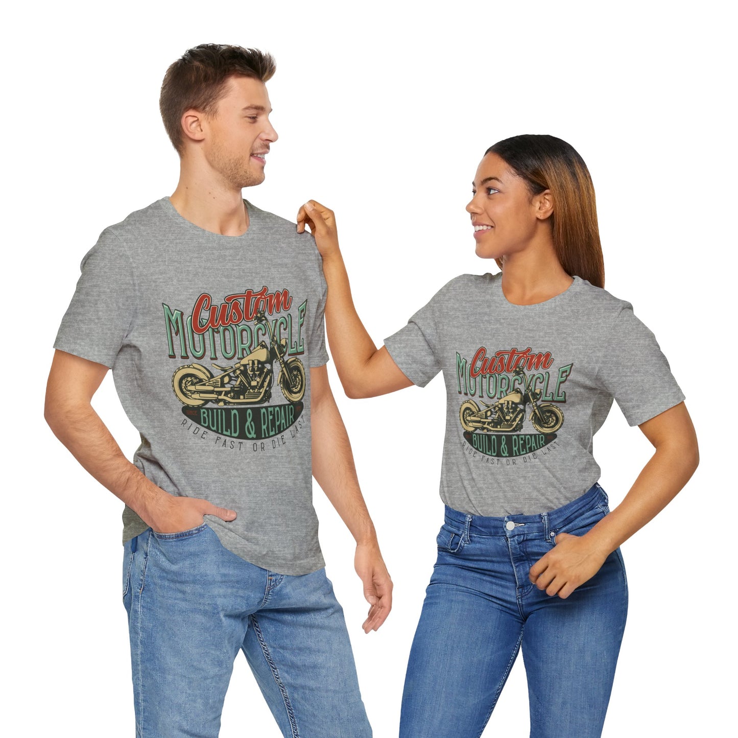 Custom Motorcycle Ride Fast or Die Last T-Shirt, MC, Motorcycle, Bikers T-Shirt