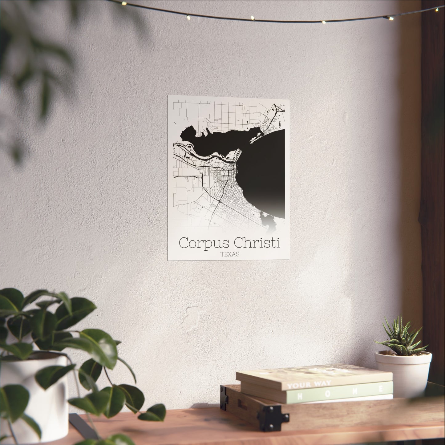 Corpus Christi Texas City Map Matte Vertical Posters