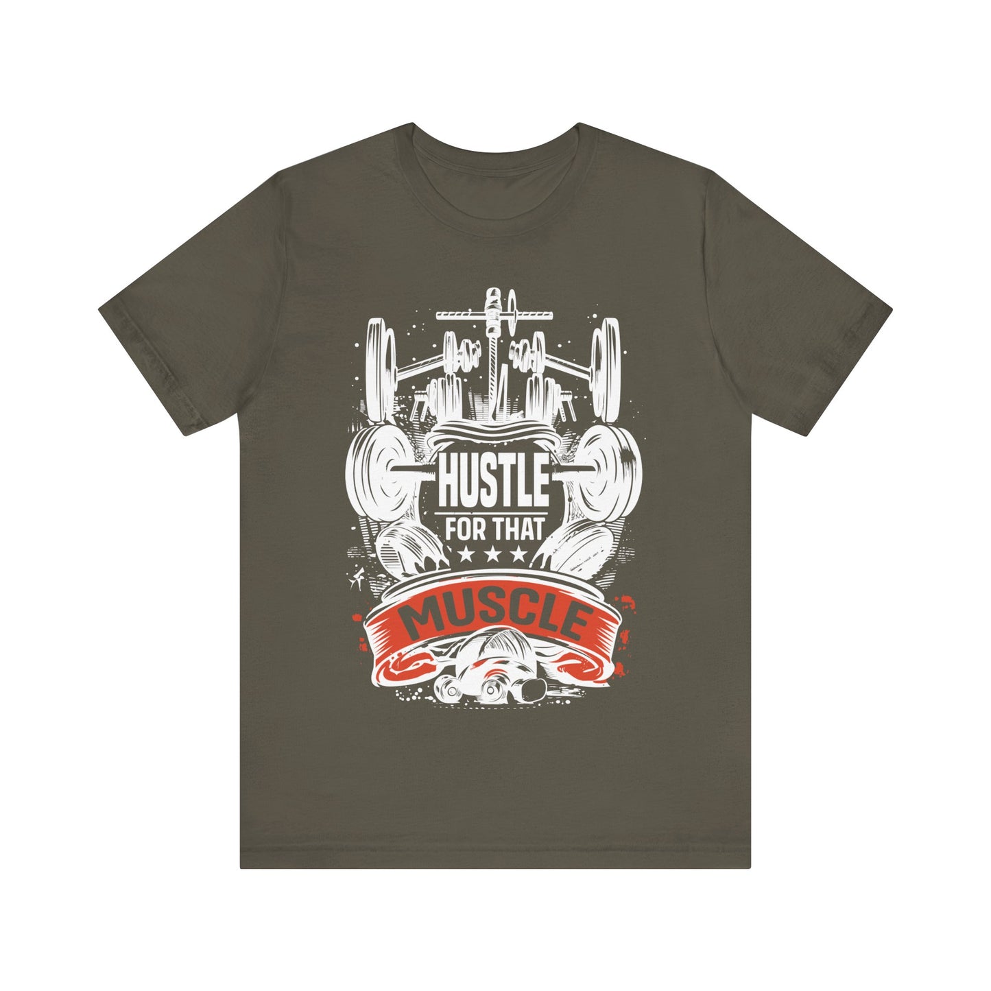 Hustle For That Muscle T-Shirt, Gym Workout Fitness T-Shirt