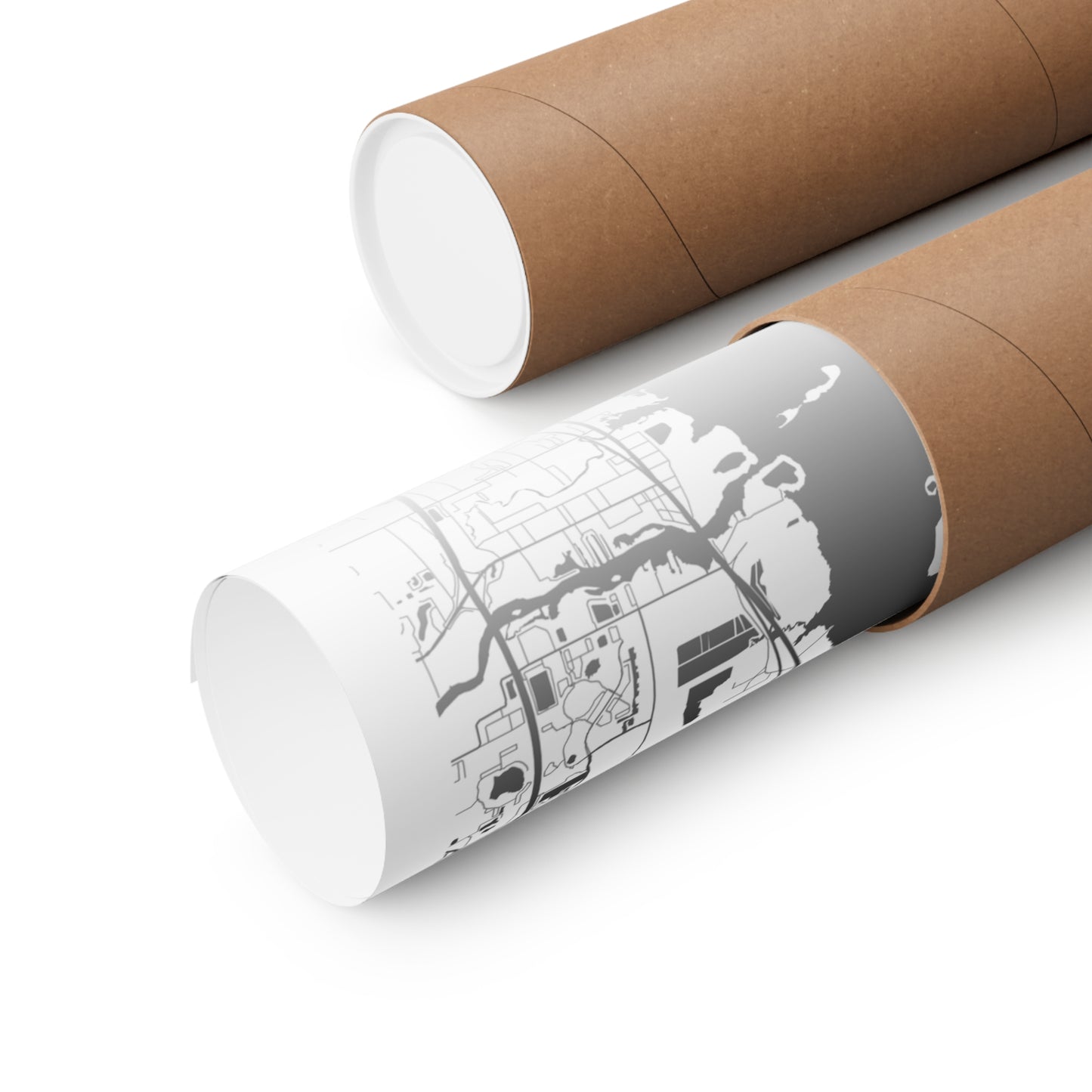 Tampa Florida City Map Matte Vertical Posters