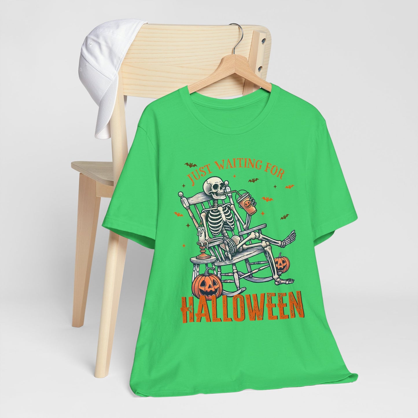 Just Waiting For Halloween T-Shirt, Halloween, Scary, Funny, Retro