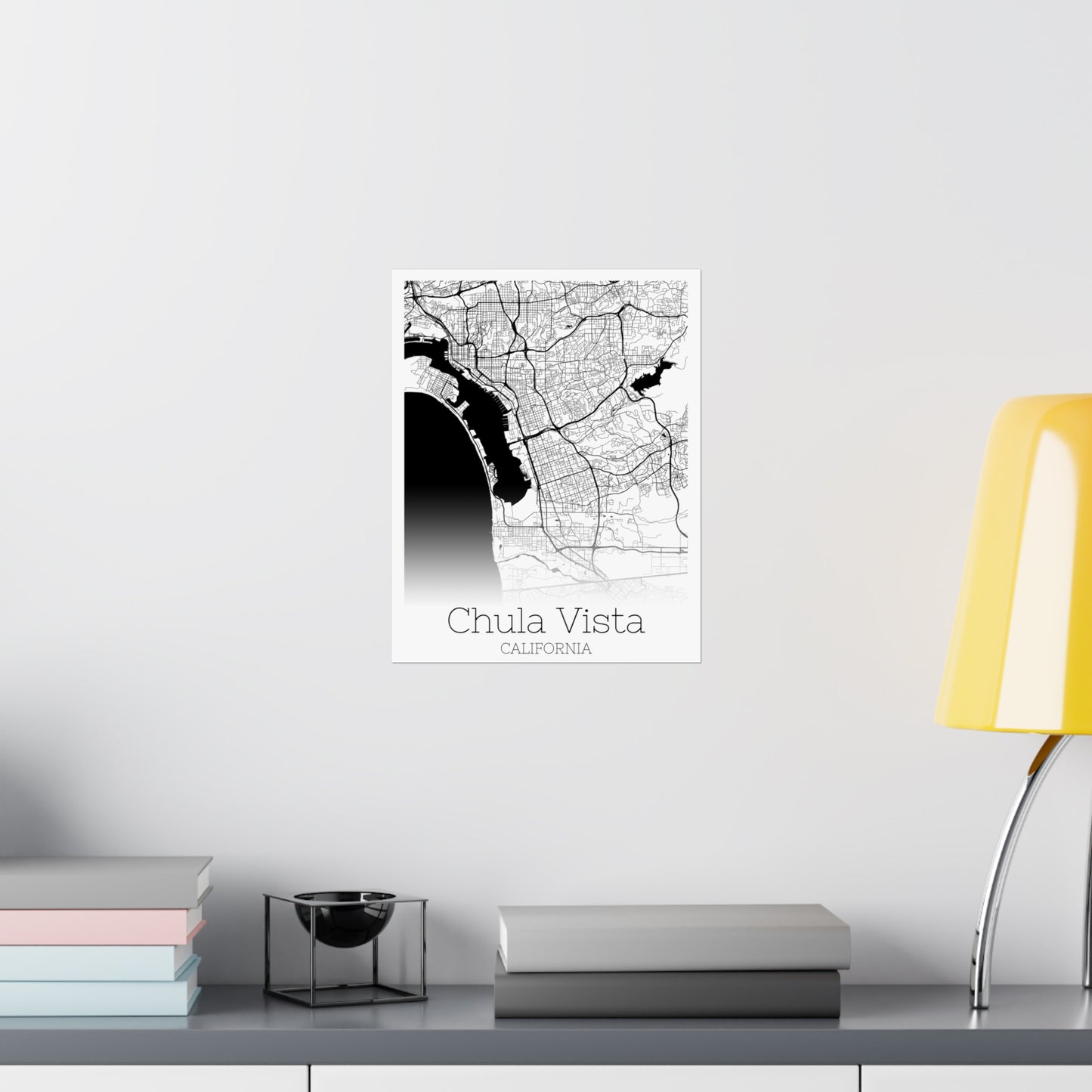 Chula Vista California City Map Matte Vertical Posters