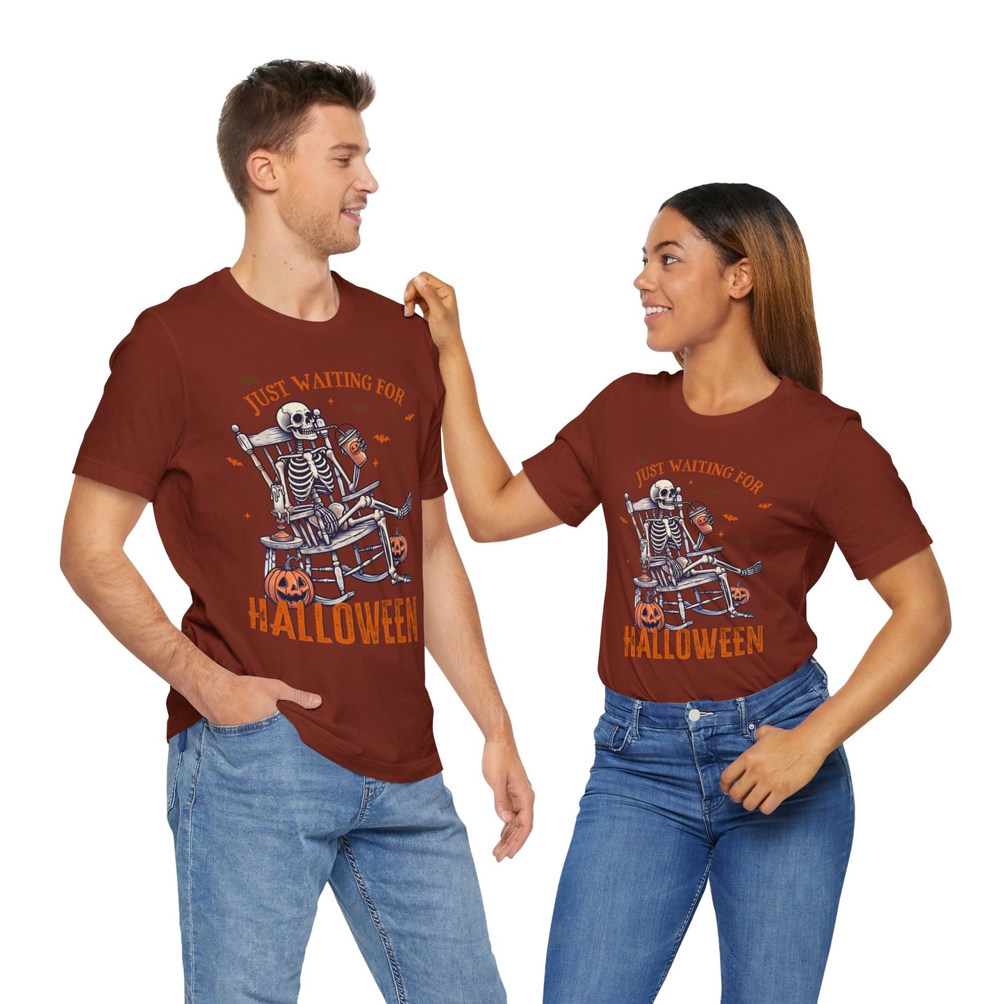 Just Waiting For Halloween T-Shirt, Halloween, Scary, Funny, Retro