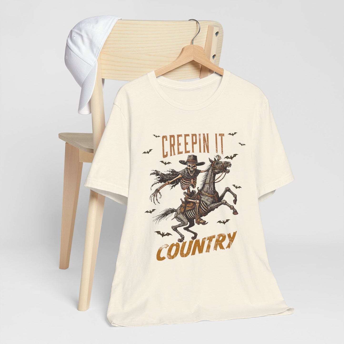 Creepin It Country T-Shirt, Halloween, Scary, Funny, Retro