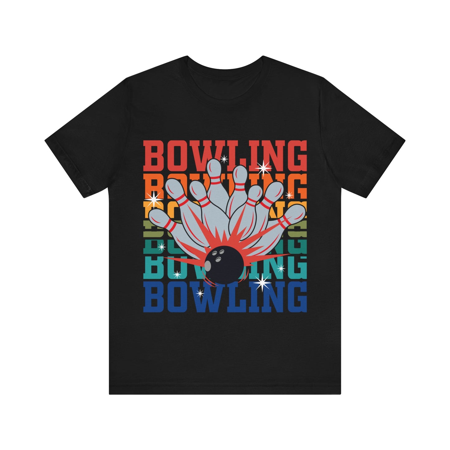 Retro Bowling T-Shirt, Sport, Array Text, Bowler T-Shirt