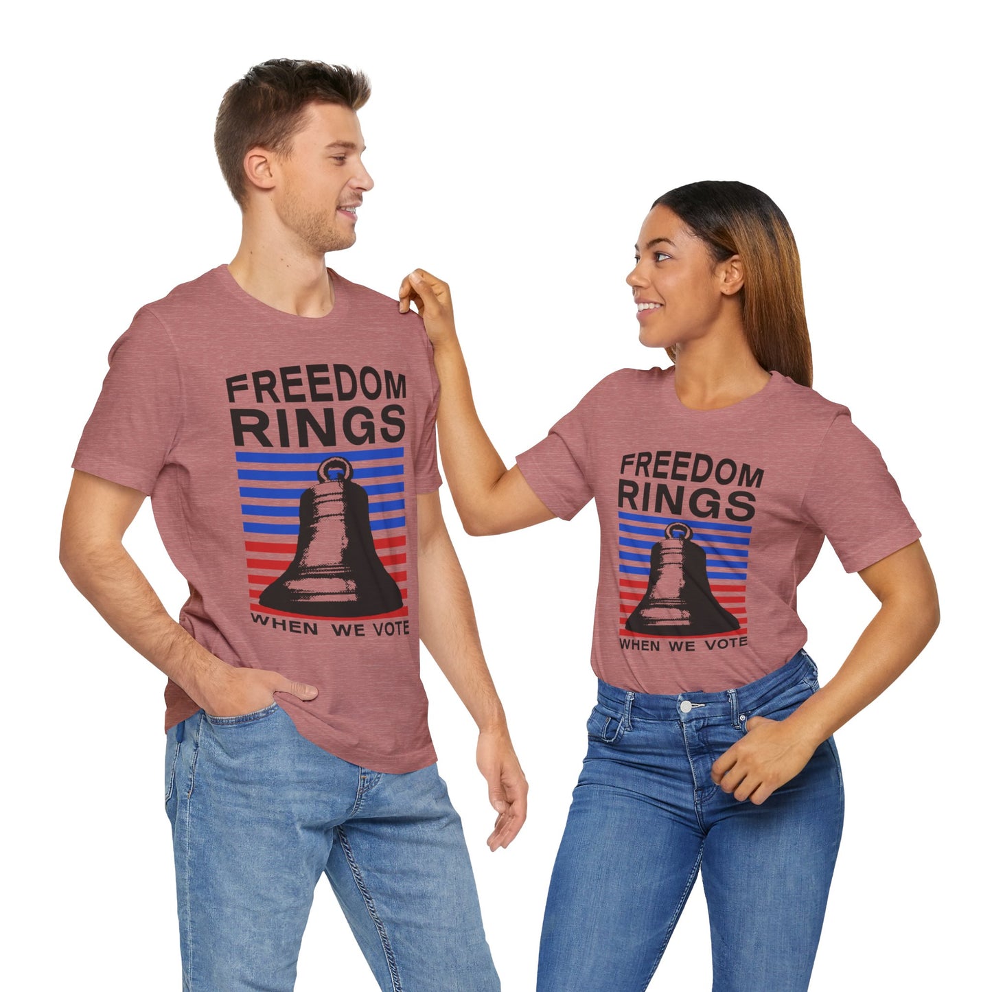 Freedom Rings When We Vote T-Shirt, Politics, Vote, Election, Democrat, Republican