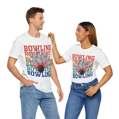 Retro Bowling T-Shirt, Sport, Array Text, Bowler T-Shirt