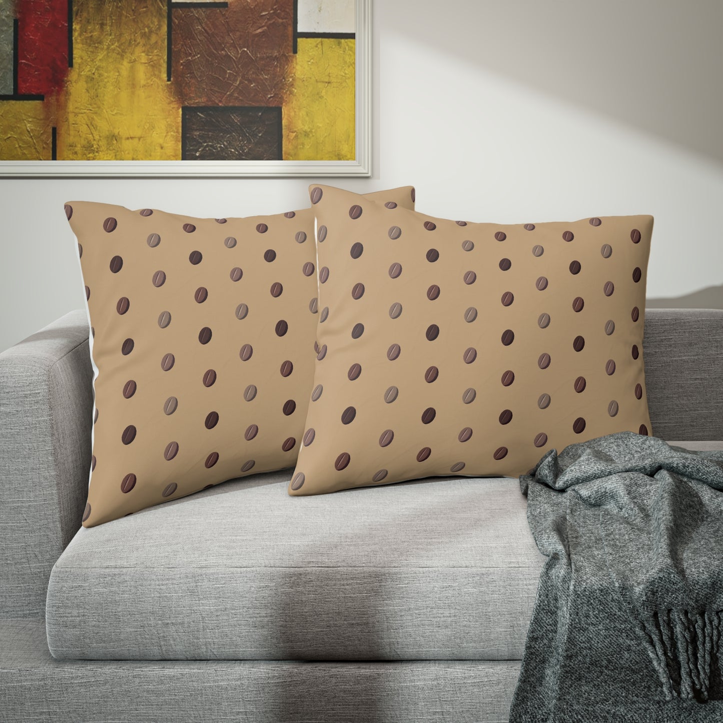 Coffee Bean Light pattern Pillow Sham